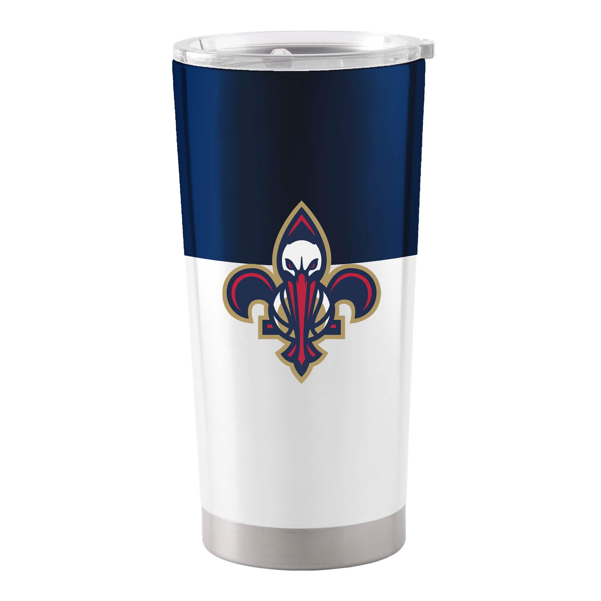 Logo Brands - New Orleans Pelicans 20oz. Colorblock Stainless Steel Tumbler - Multicolor