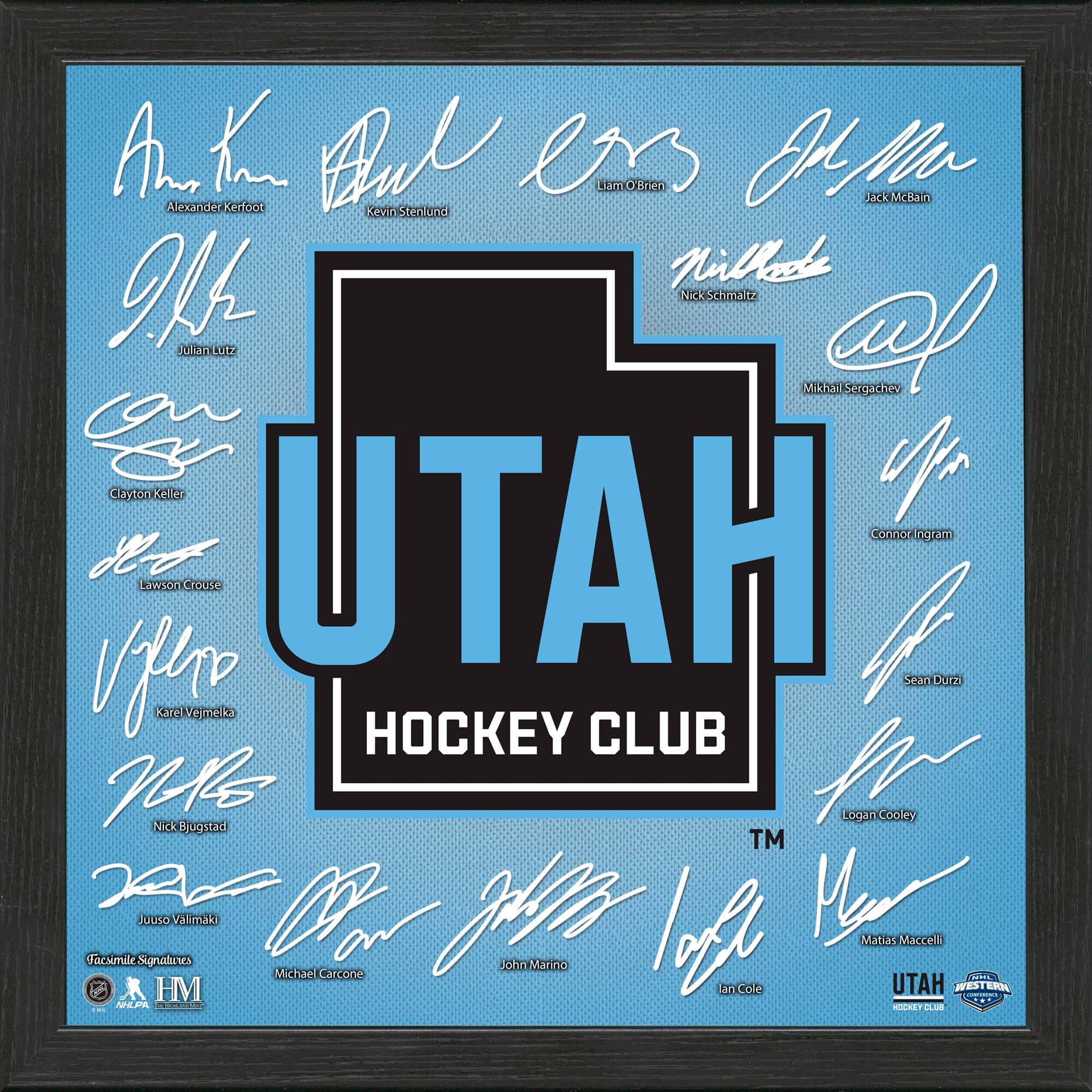 Highland Mint - Utah Hockey Club 13'' x 13'' Impact Jersey Framed Photo - Multicolor