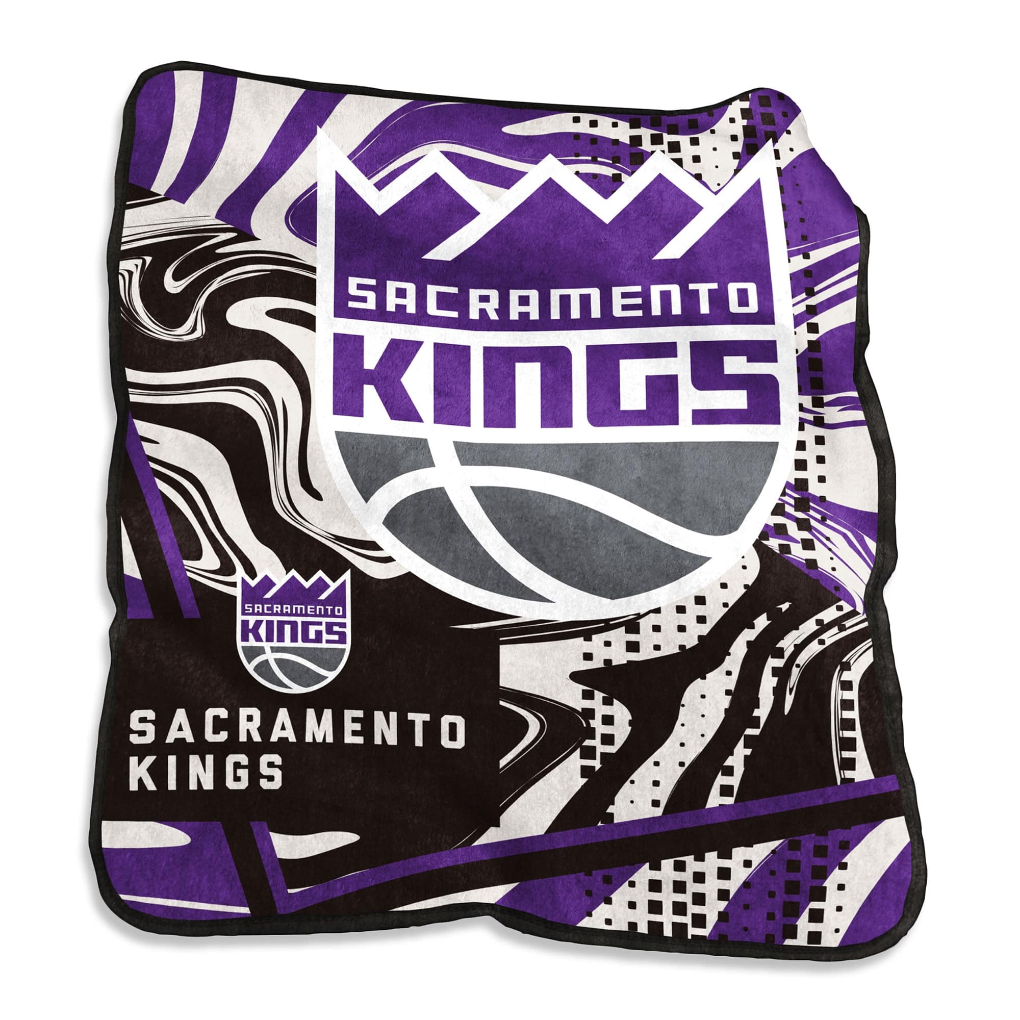 Logo Brands - Sacramento Kings 50" x 60" Swirl Raschel Throw Blanket - Multicolor