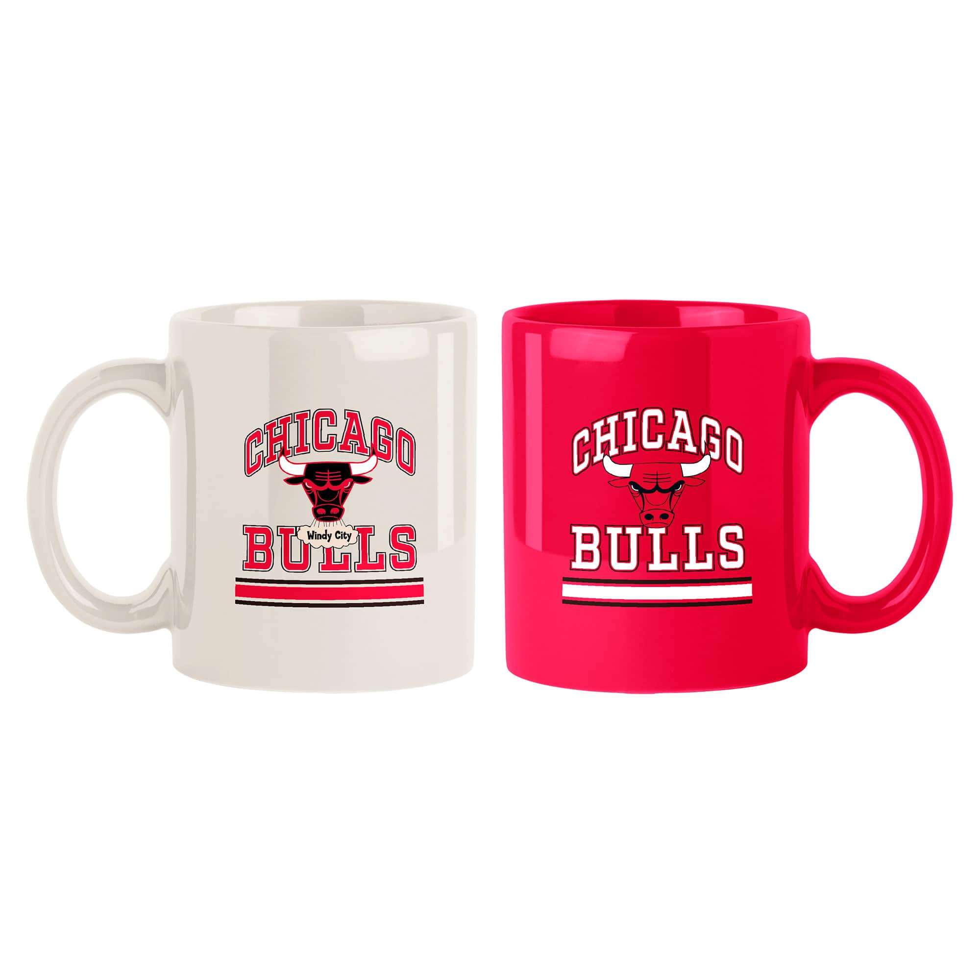 Logo Brands - Chicago Bulls Two-Pack 15oz. Color Mug Set - Multicolor