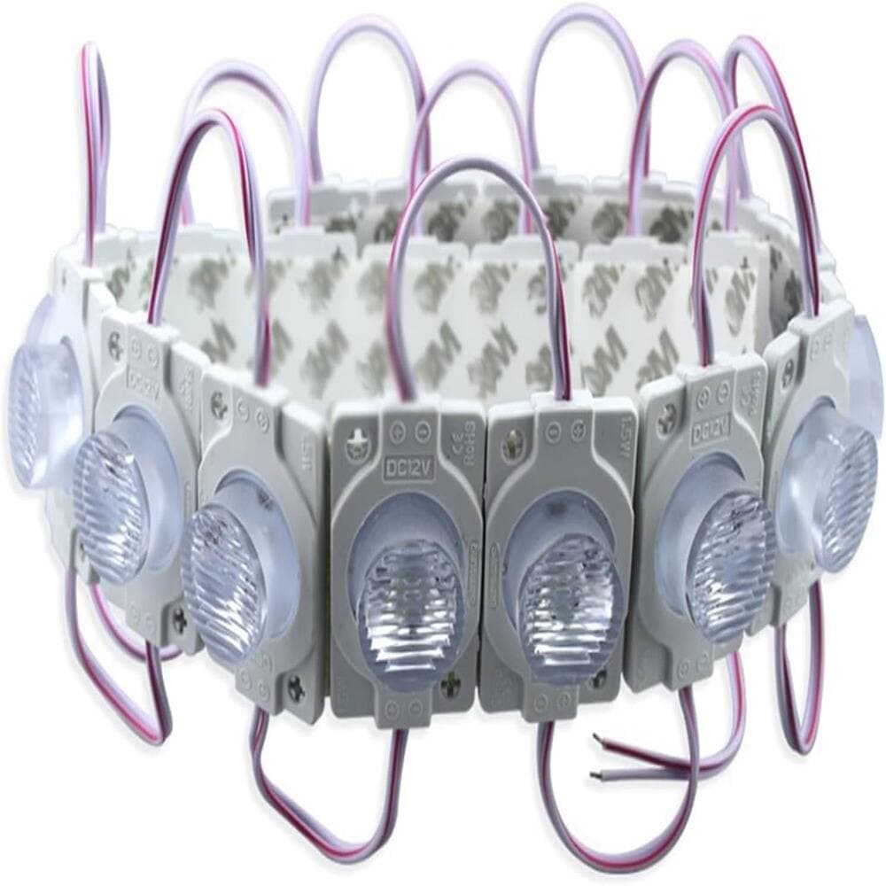ACJPR - 20pcs LED Modules, 6000K White, Super Bright, Waterproof, Adhesive Back