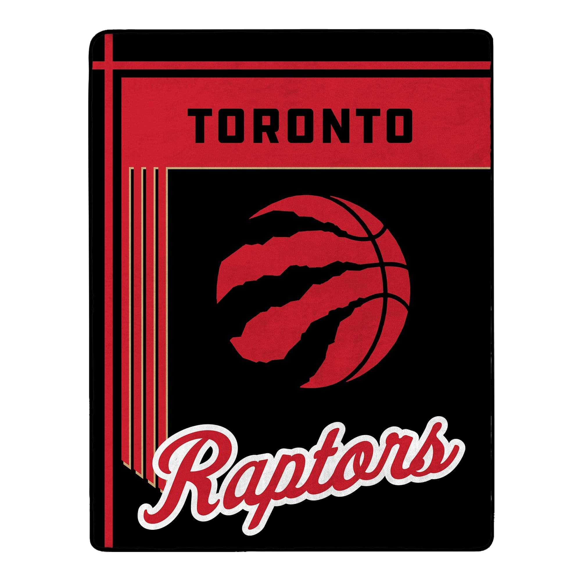 Sweet Home Collection - NBA Toronto Raptors 46" x 60" Microfiber Plush Throw Blanket - Black