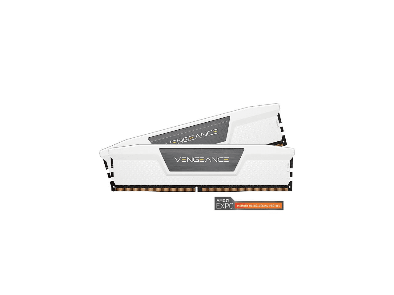 CORSAIR - Vengeance 64GB (2 x 32GB) 288-Pin PC RAM DDR5 6000 (PC5 48000) Desktop Memory Model CMK64GX5M2B6000Z30W - White