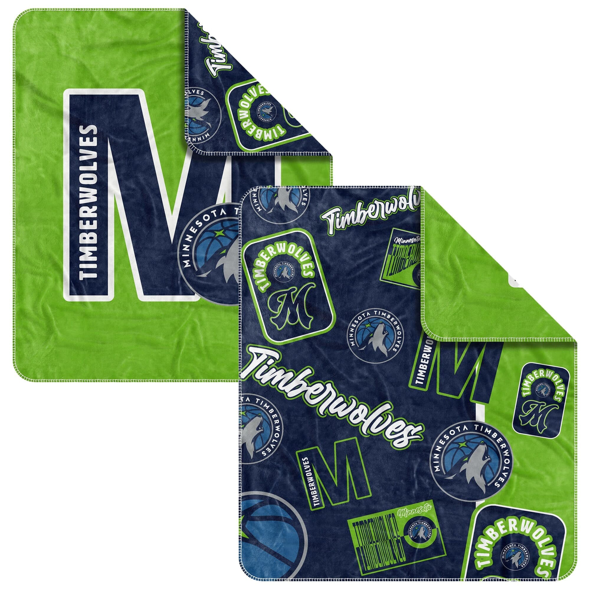 Logo Brands - Minnesota Timberwolves 50" x 60" Dream Weave Throw Blanket - Navy