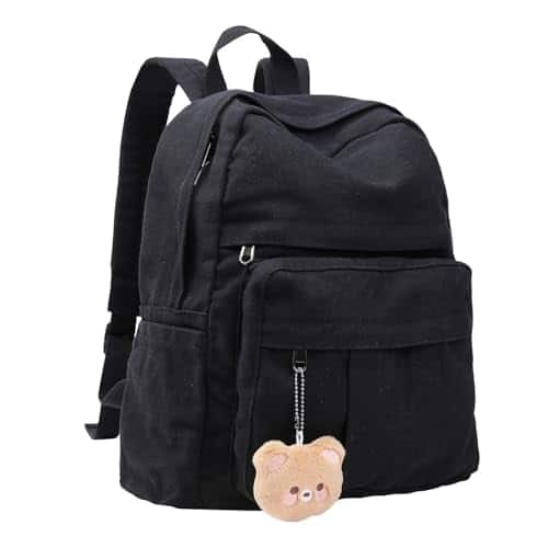 Cozy Serene - Small Backpack Purse For Women Travel Vintage Canvas Casual Daypack Green - Black-Small