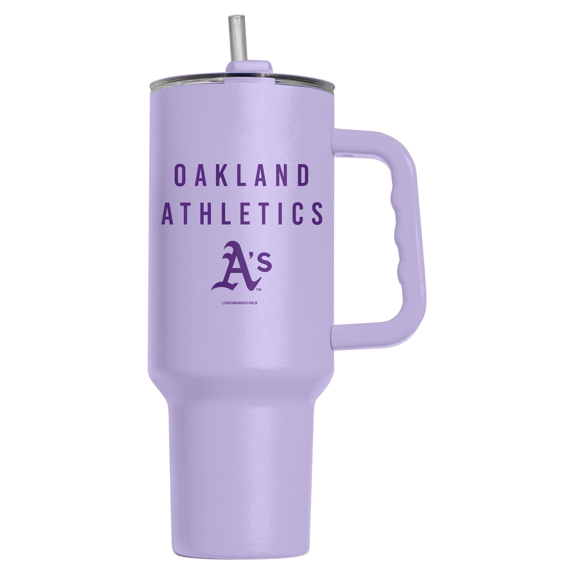 Logo Brands - Oakland Athletics 40oz. Lavender Soft Touch Tumbler - Multicolor