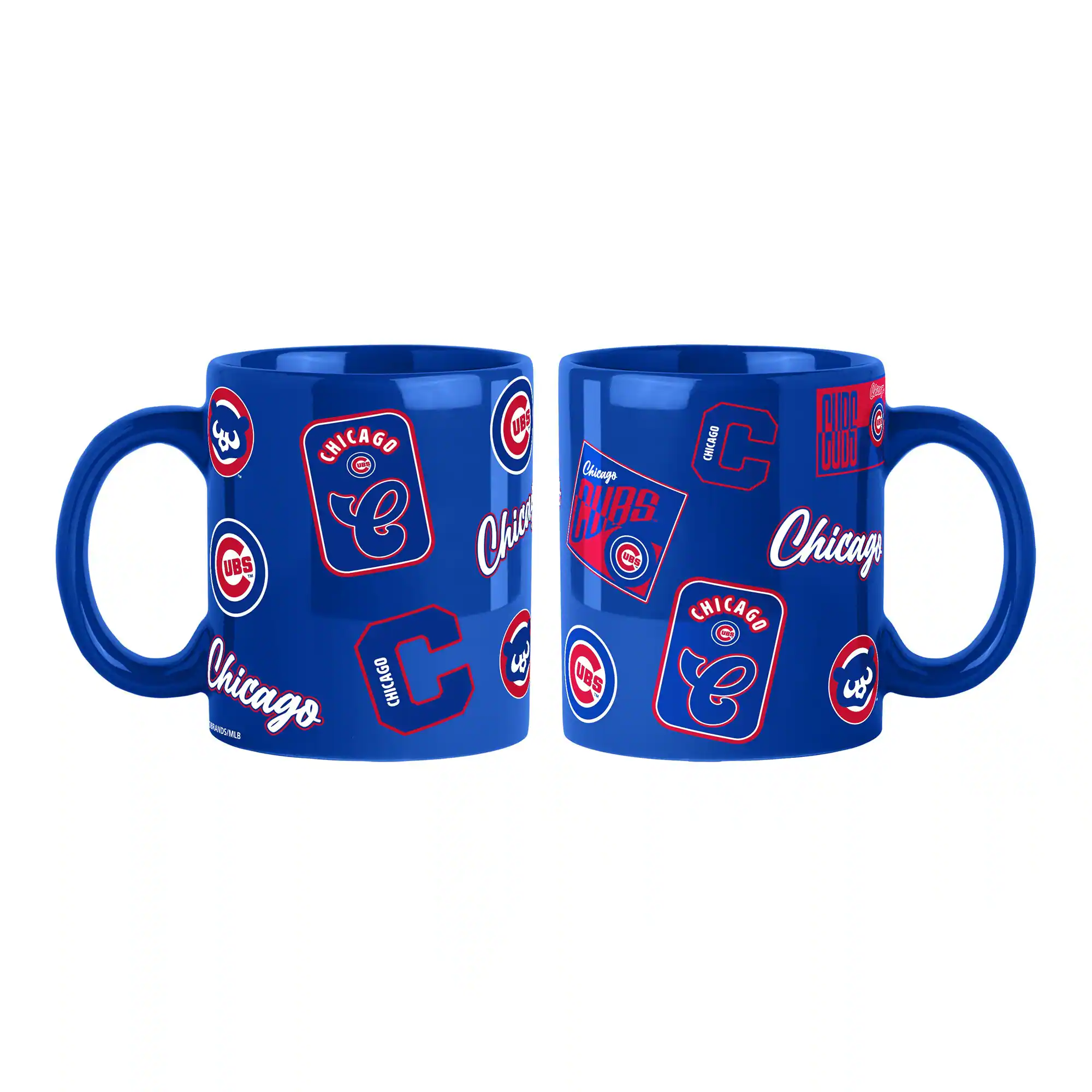 Logo Brands - Chicago Cubs 2-Pack 15oz. Color Mug Set - Navy