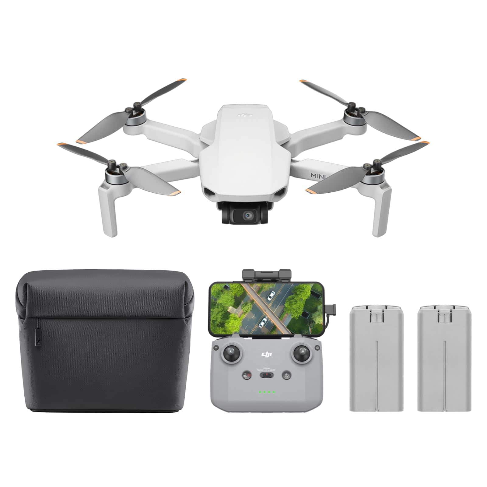 DJI - Mini 4K Camera Drone Combo (62-min) With Case and Extra Battery M1615P