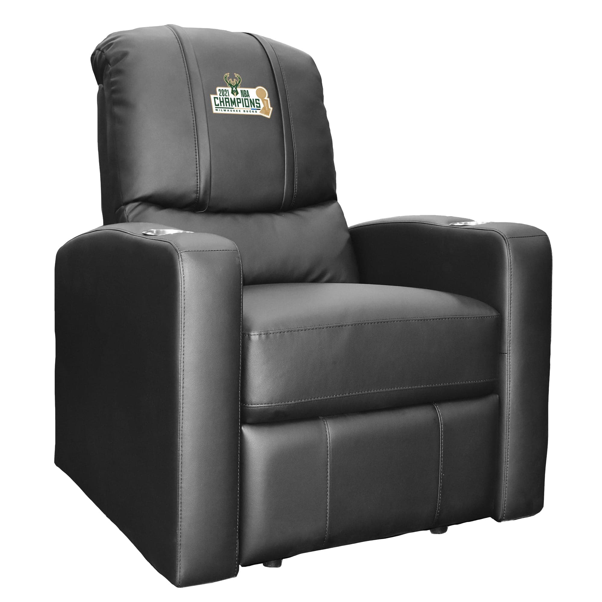DreamSeat - Milwaukee Bucks 2021 NBA Finals Champions Stealth Manual Recliner - Black