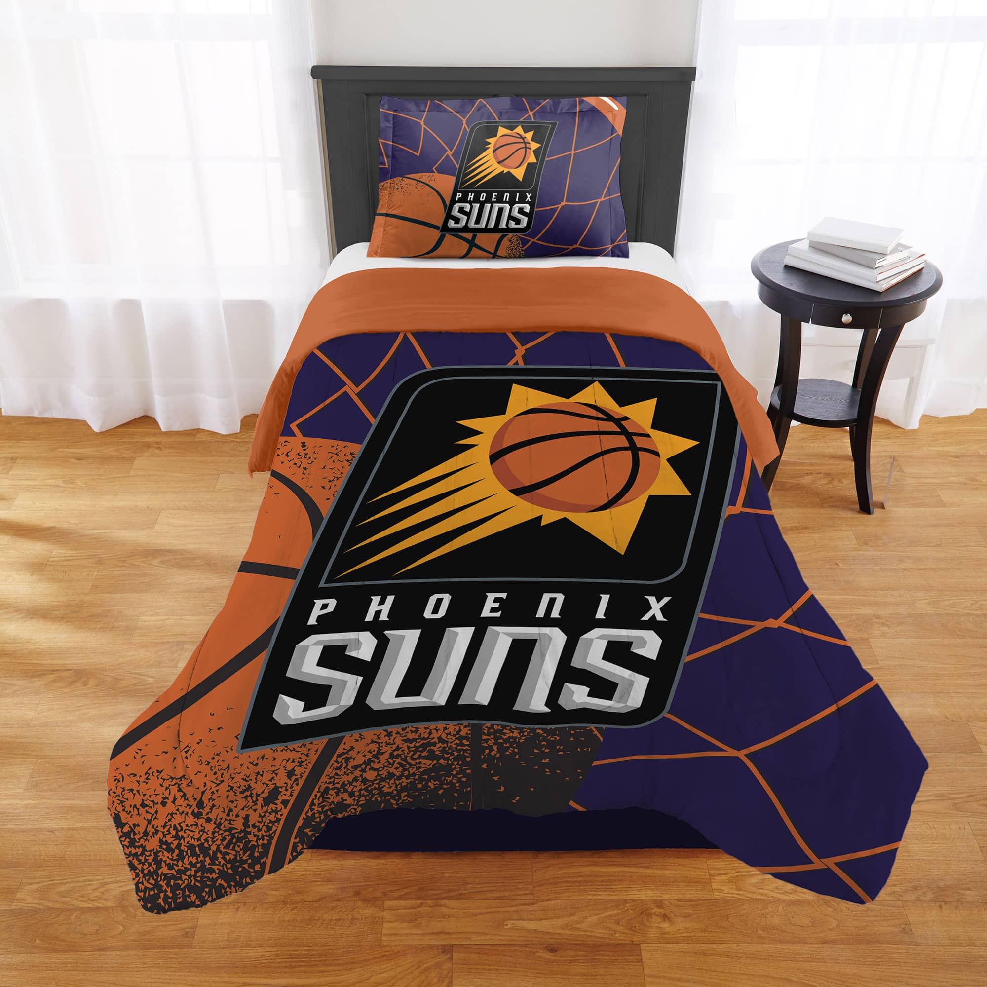 Sweet Home Collection - NBA Phoenix Suns Comforter & Pillow Sham Set- Twin/Twin XL - Multicolored