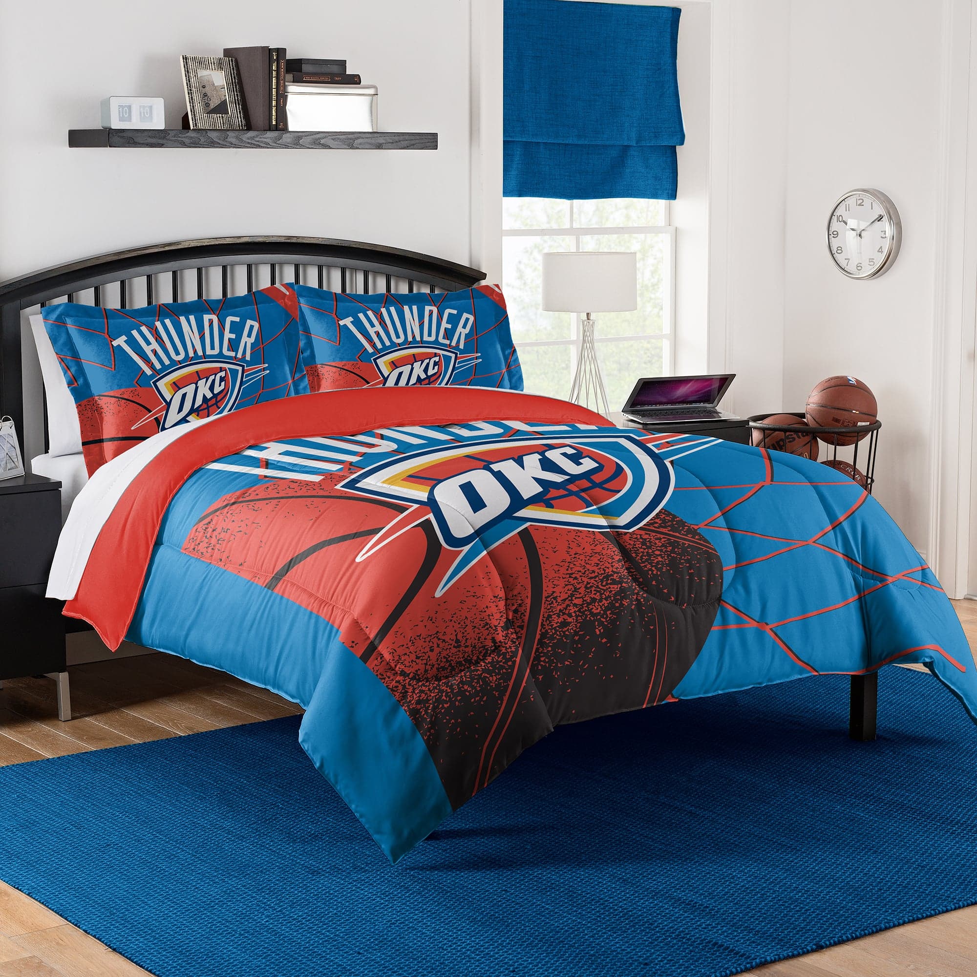 Sweet Home Collection - NBA Oklahoma City Thunder Comforter & Pillow Sham Set- Full/Queen - Multicolored