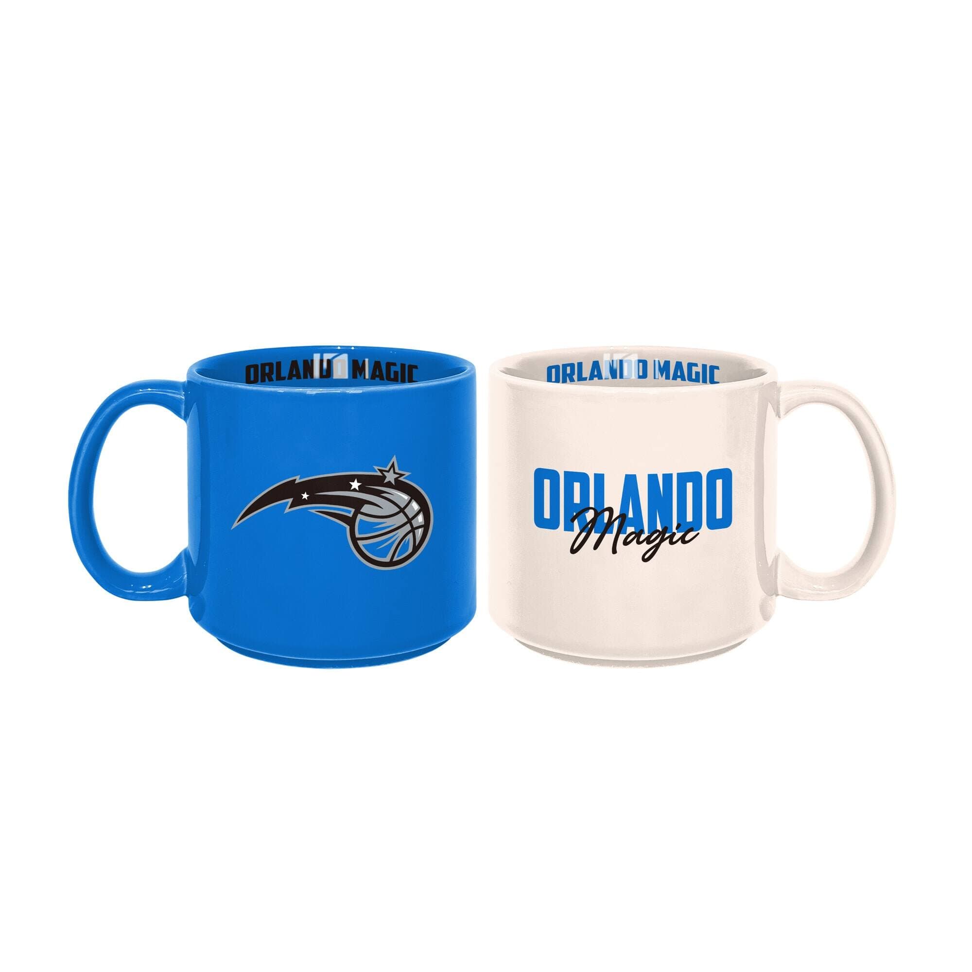 Logo Brands - Orlando Magic 2-Pack 15oz. Stackable Mug Set - Multicolor