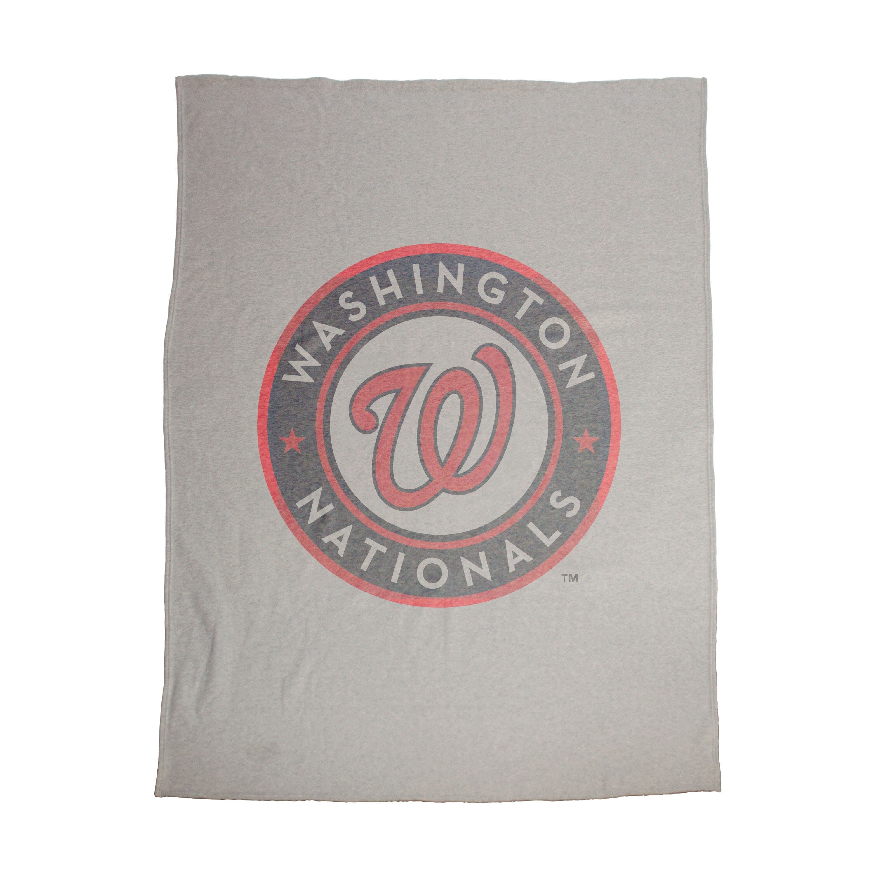 Logo Brands - Washington Nationals 54" x 84" Sweatshirt Blanket - Multicolor