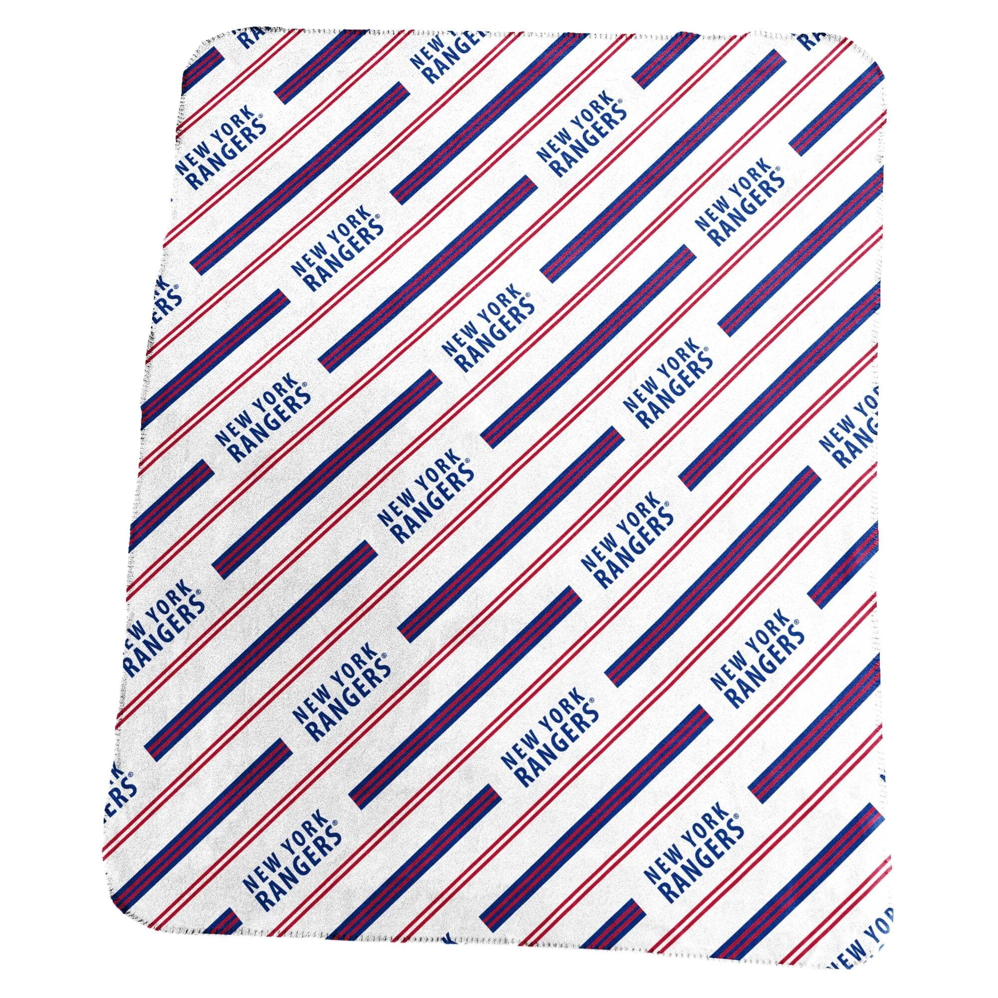 Logo Brands - New York Rangers 50" x 60" Classic Vertical Stripe Fleece Throw Blanket - Multicolor