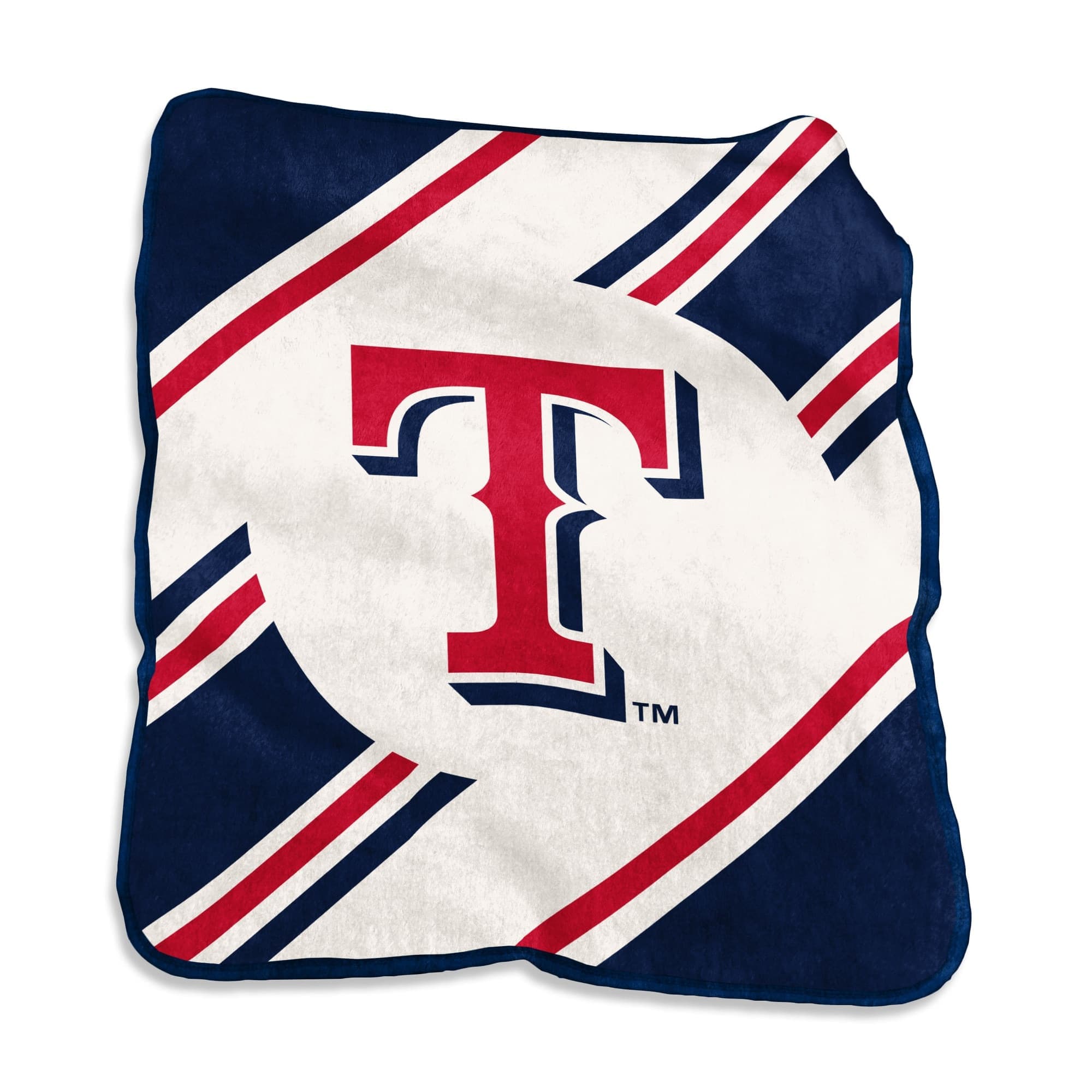 Logo Brands - Texas Rangers 50" x 60" Raschel Stripe Throw Blanket - Multicolor