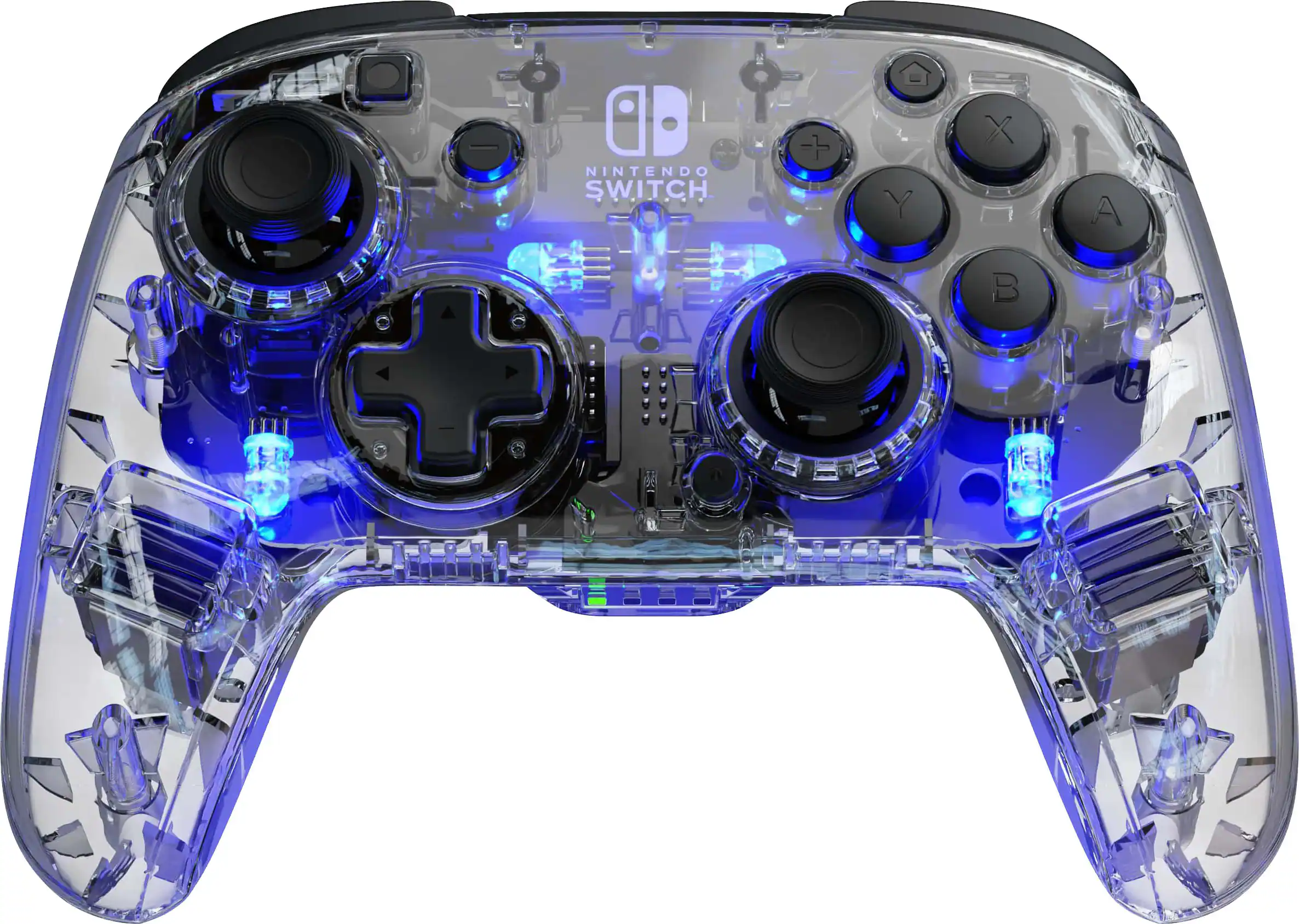 PDP - Afterglow LED Wireless Deluxe Gaming Controller: Multicolor - Nintendo Switch - Transparent