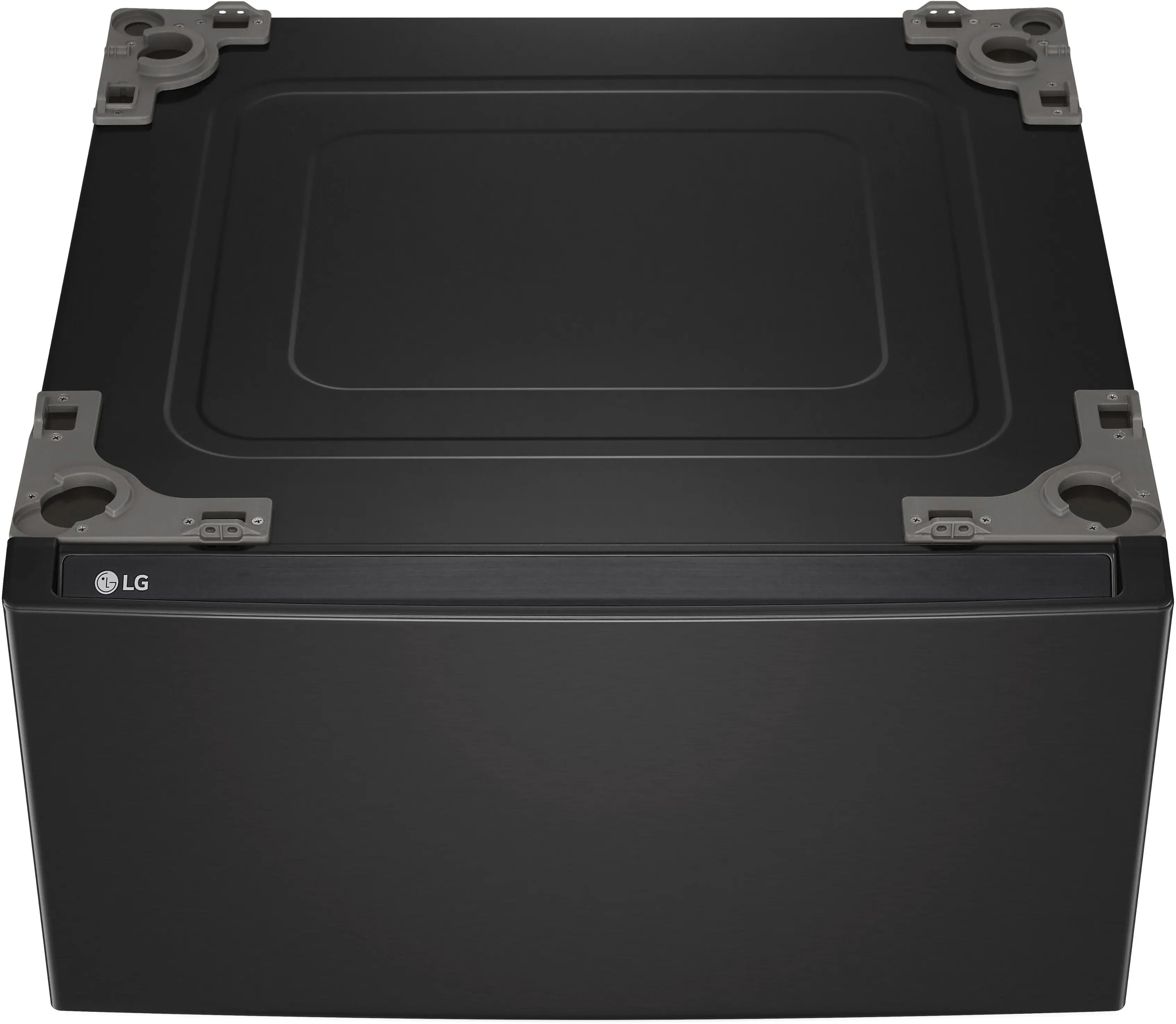 LG - 27" Laundry Pedestal with Storage Drawer - Black Steel