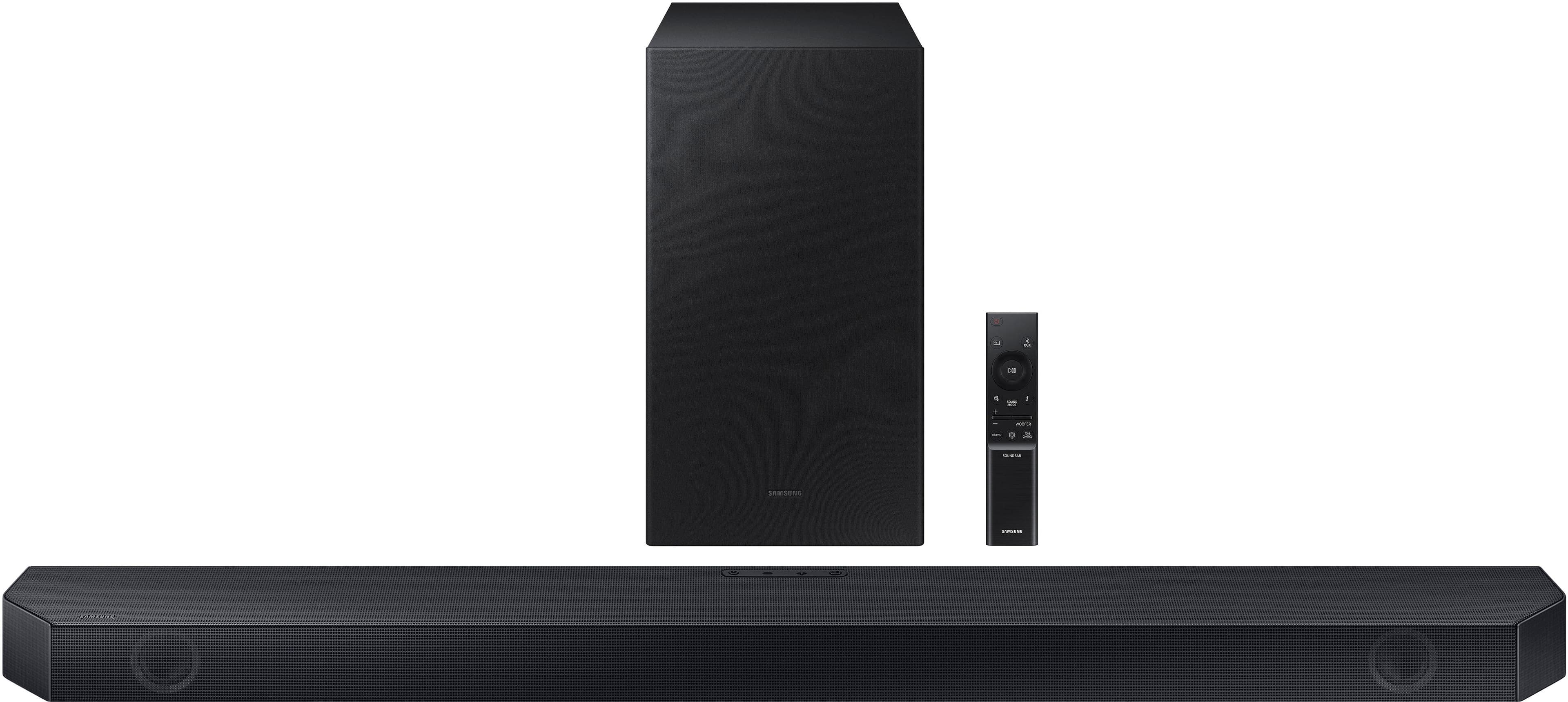 Samsung - Refurbished Excellent - HW-Q600C 3.1.2 Channel Q-series Soundbar with Wireless Subwoofer, Dolby Atmos and Q-Symphony - Titan Black