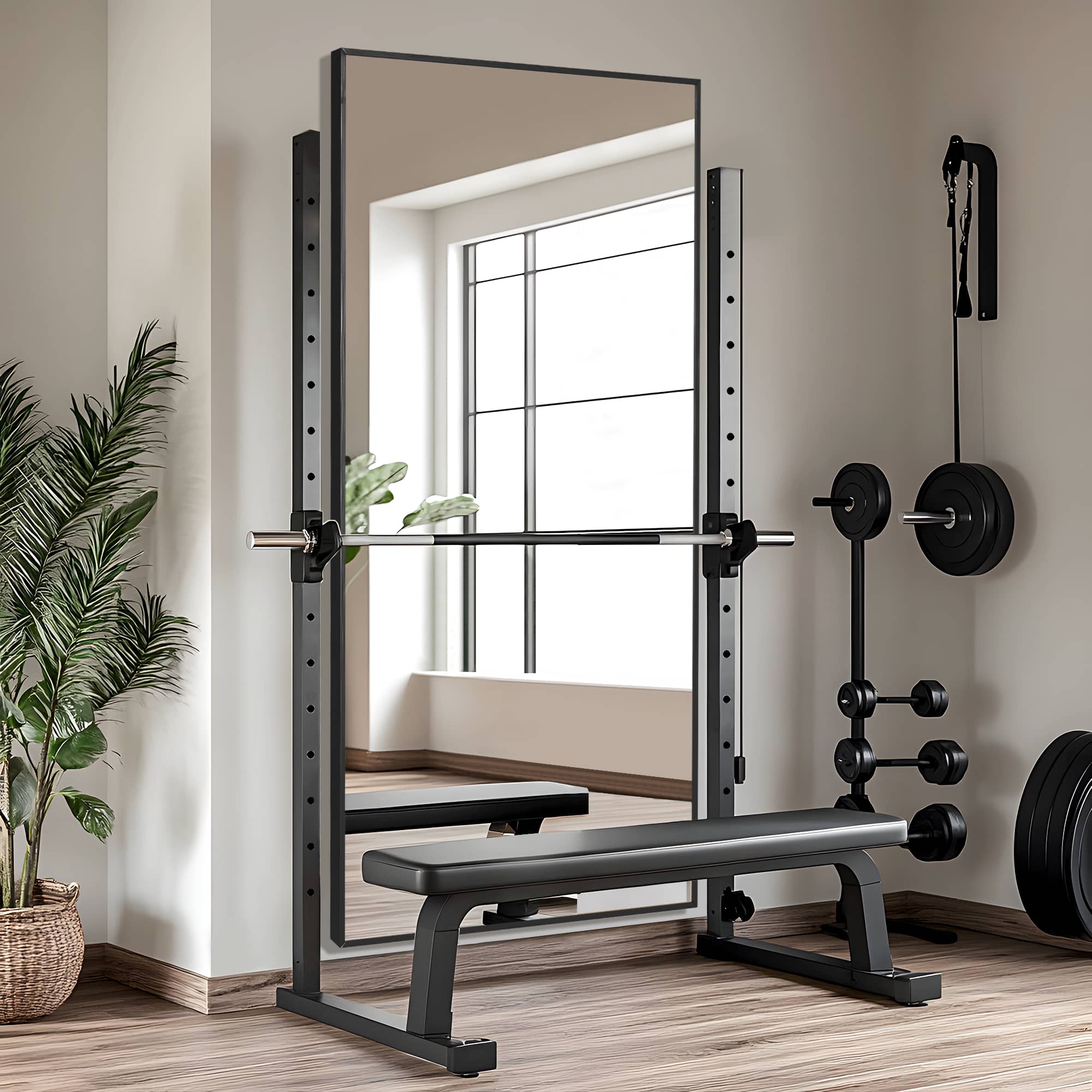 Lirago - 71 In. Full Length Mirror Large Floor Mirror Wall Mirror - Black