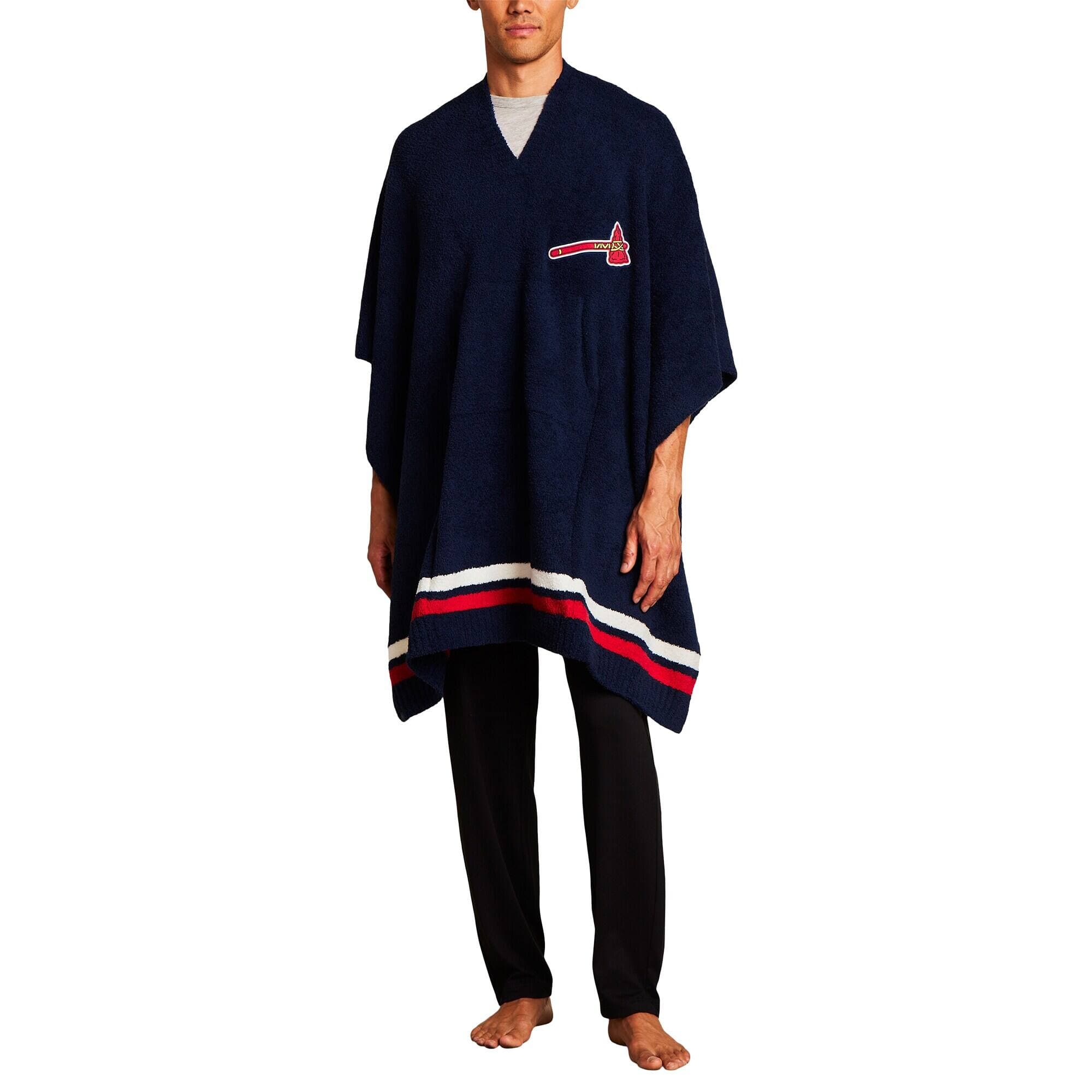Barefoot Dreams - Atlanta Braves CozyChic 3-in-1 Poncho - Navy