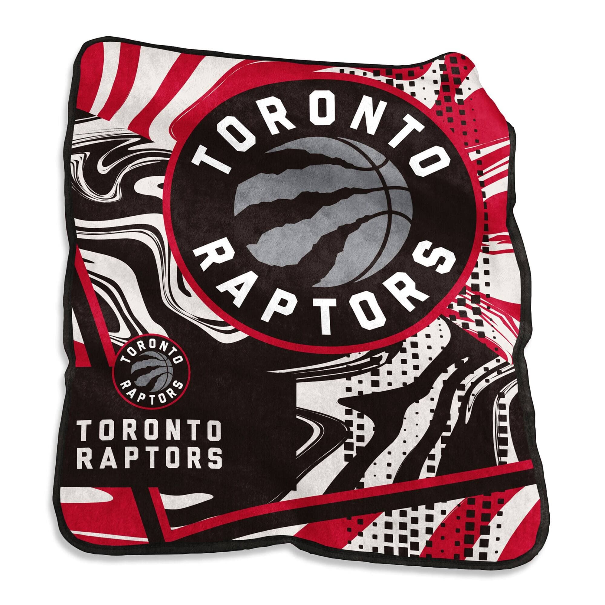 Logo Brands - Toronto Raptors 50" x 60" Swirl Raschel Throw Blanket - Multicolor