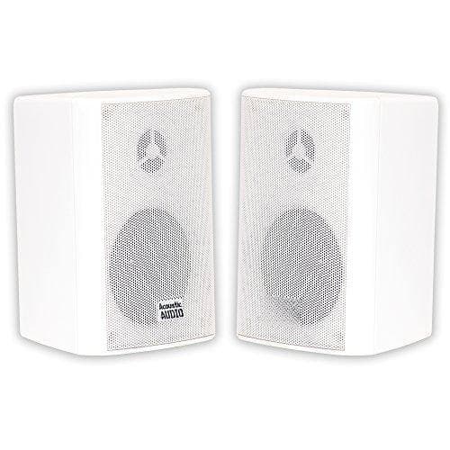 Pacoar Cade - Aa351b Way High Performance Indoor Outdoor Speakers Bass Pair Black) - White-Speakers