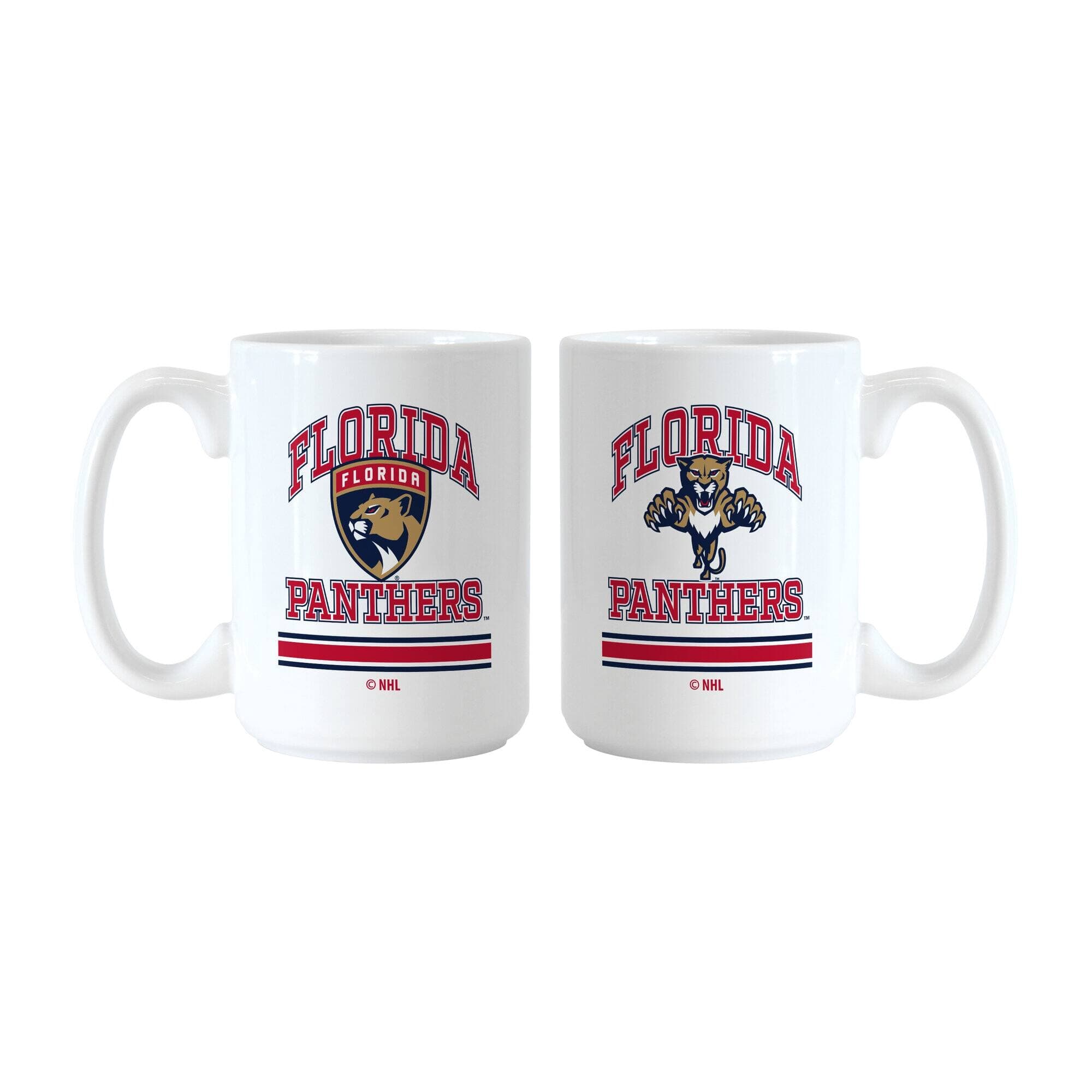 Logo Brands - Florida Panthers 15oz. Current & Throwback Mug Set - Multicolor
