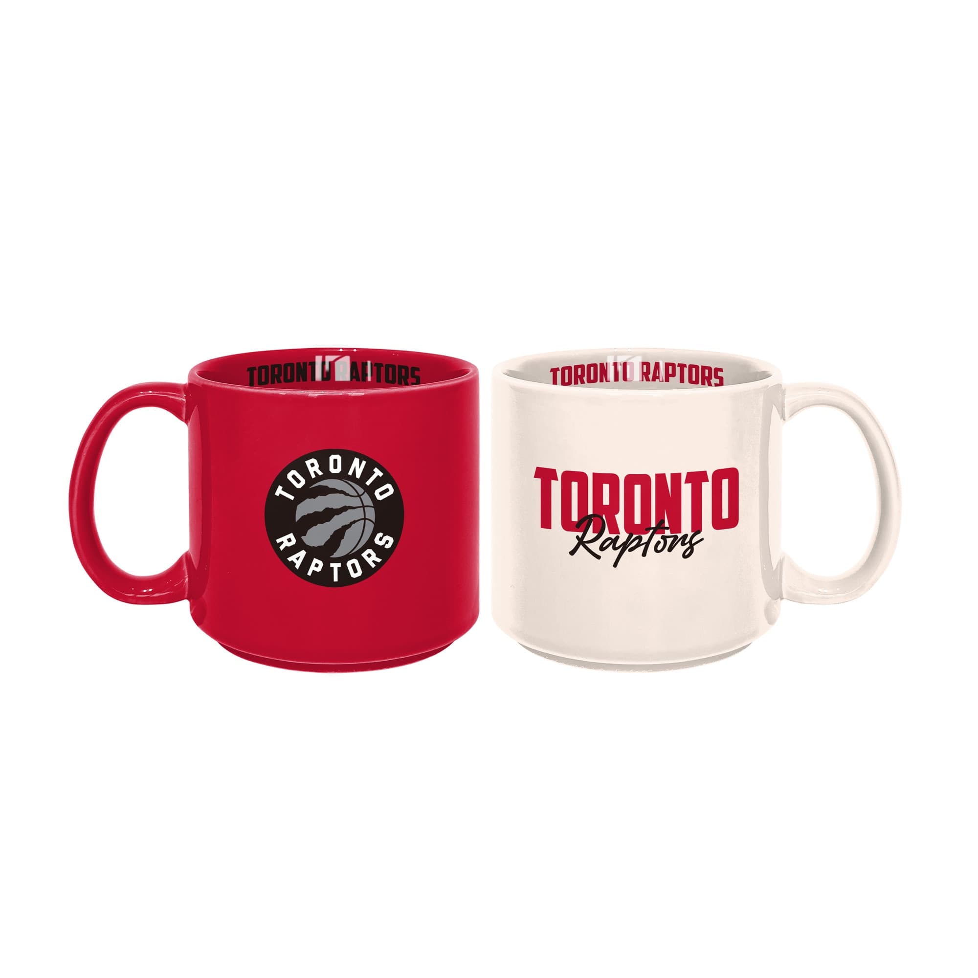 Logo Brands - Toronto Raptors 2-Pack 15oz. Stackable Mug Set - Multicolor