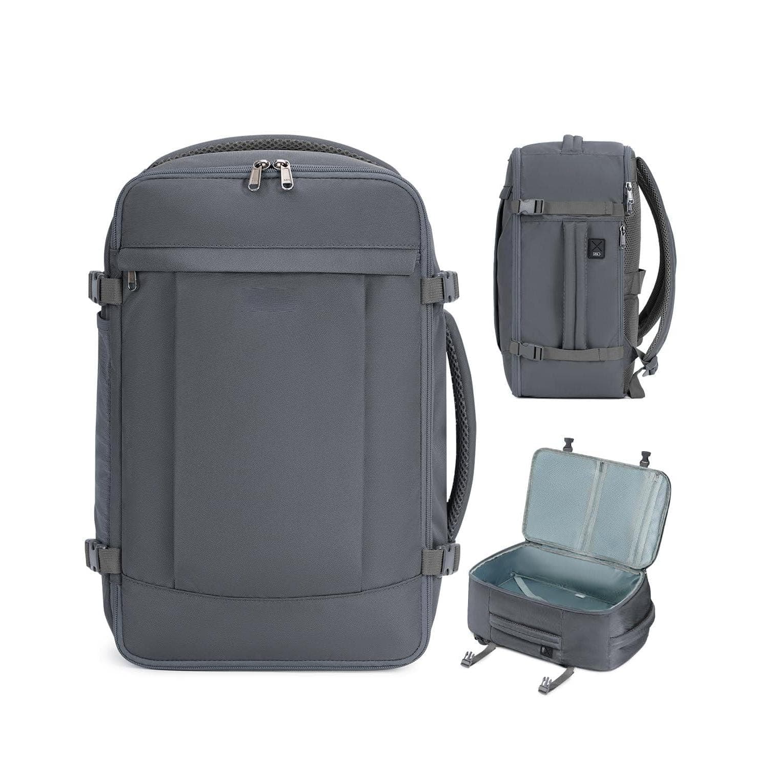 Live At Space - Travel Backpack For Men Women Carry On With Usb Charging Hole Spirit Airlines Personal Item Bag Flight Approved 15 6 - Grey-18 inch underseat