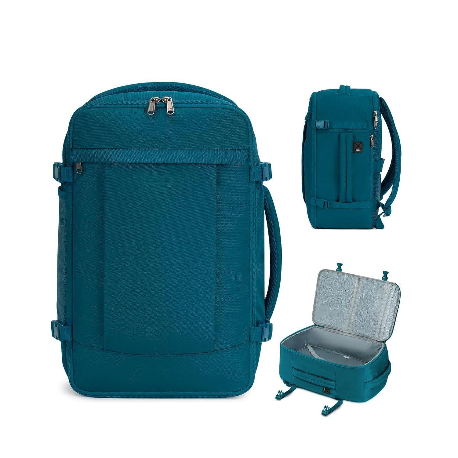 Live At Space - Travel Backpack For Men Women Carry On With Usb Charging Hole Spirit Airlines Personal Item Bag Flight Approved 15 6 - Blue Green-18 inch underseat
