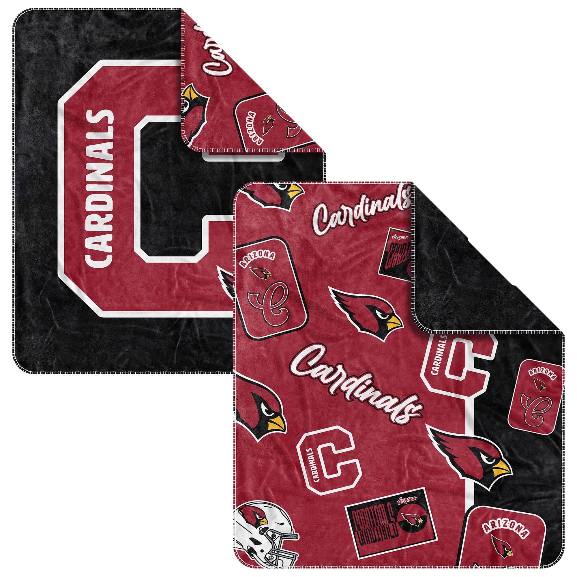 Logo Brands - Arizona Cardinals 50- x 60- Dream Weave Throw Blanket - Cardinal