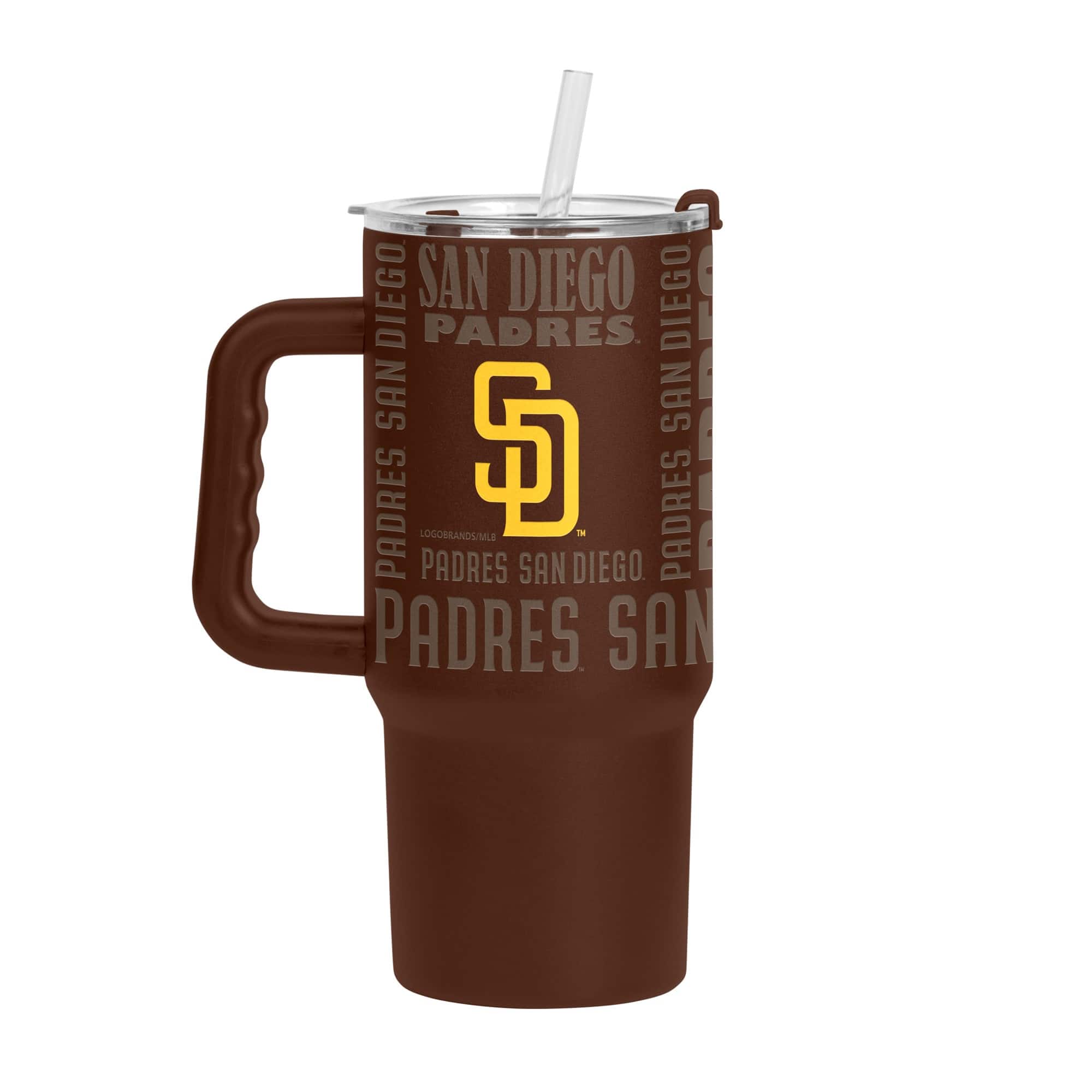 Logo Brands - San Diego Padres 24oz. Replay Powder Coat Tumbler - Brown
