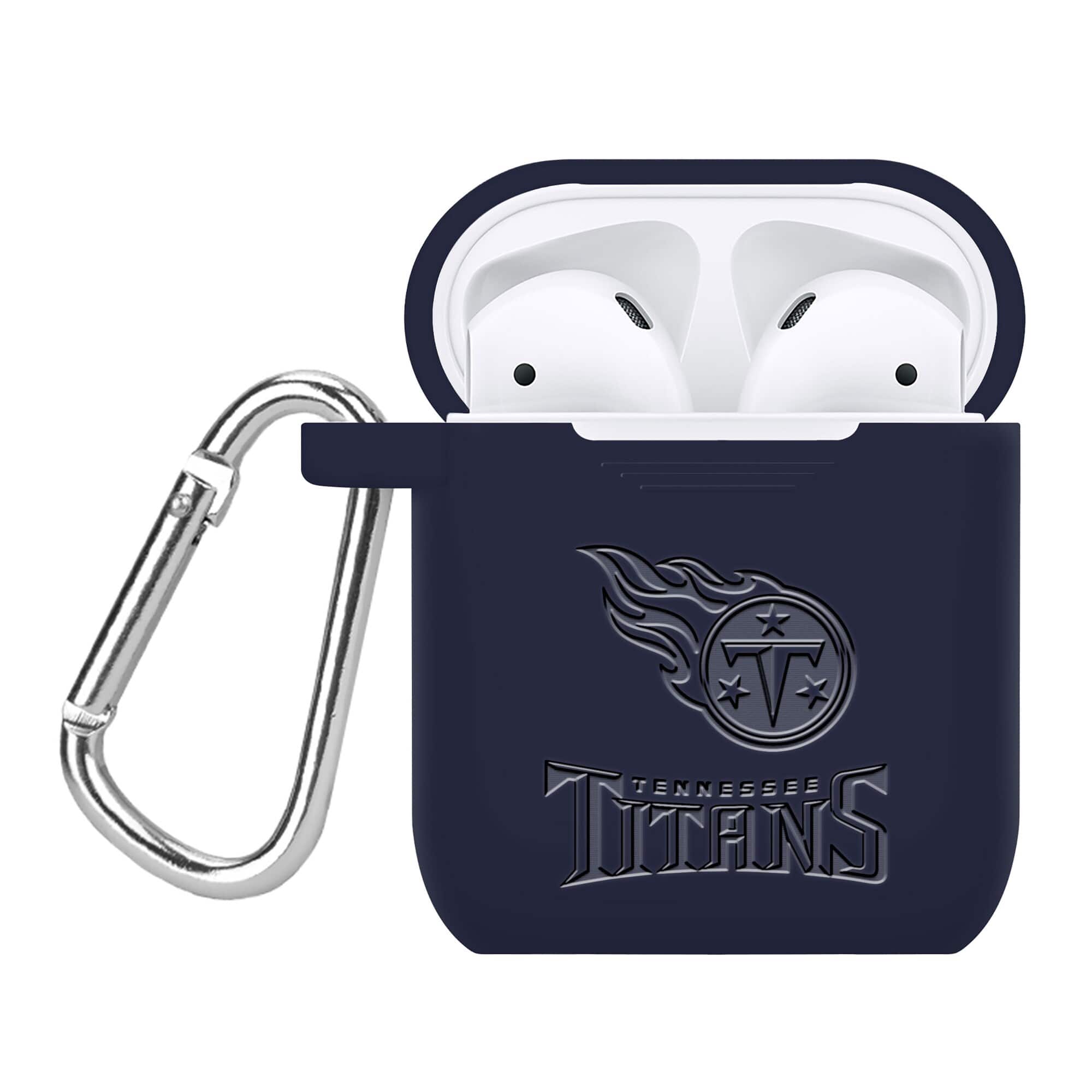 Artinian - Tennessee Titans Debossed Silicone AirPods Case Cover - Multicolor