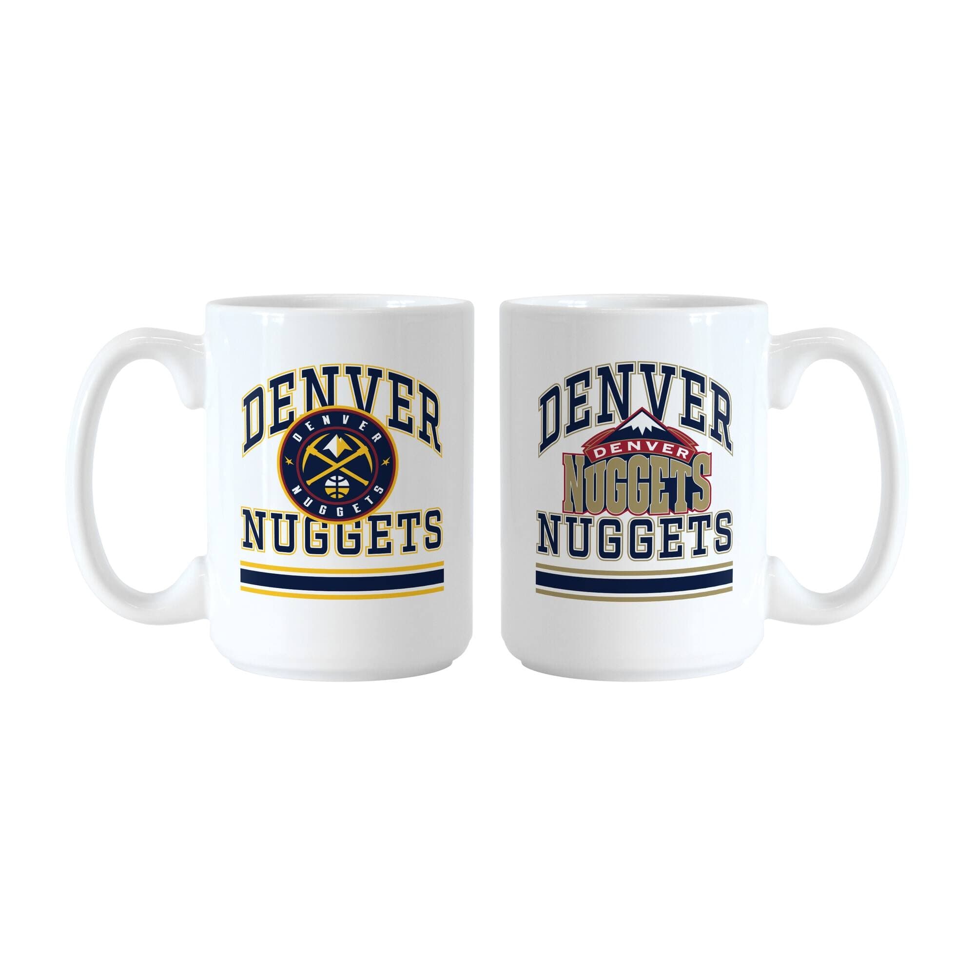 Logo Brands - Denver Nuggets 15oz. Current & Throwback Mug Set - Multicolor