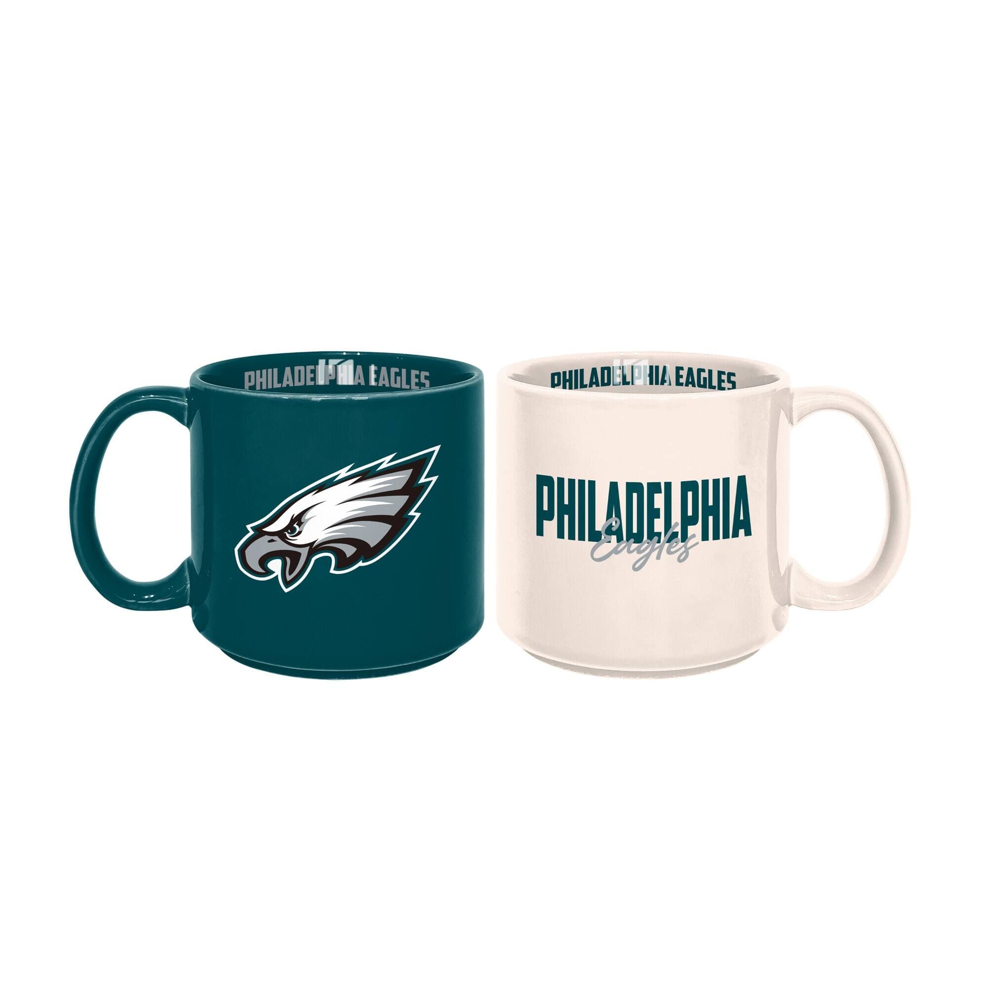 Logo Brands - Philadelphia Eagles 2-Pack 15oz. Stackable Mug Set - Multicolor