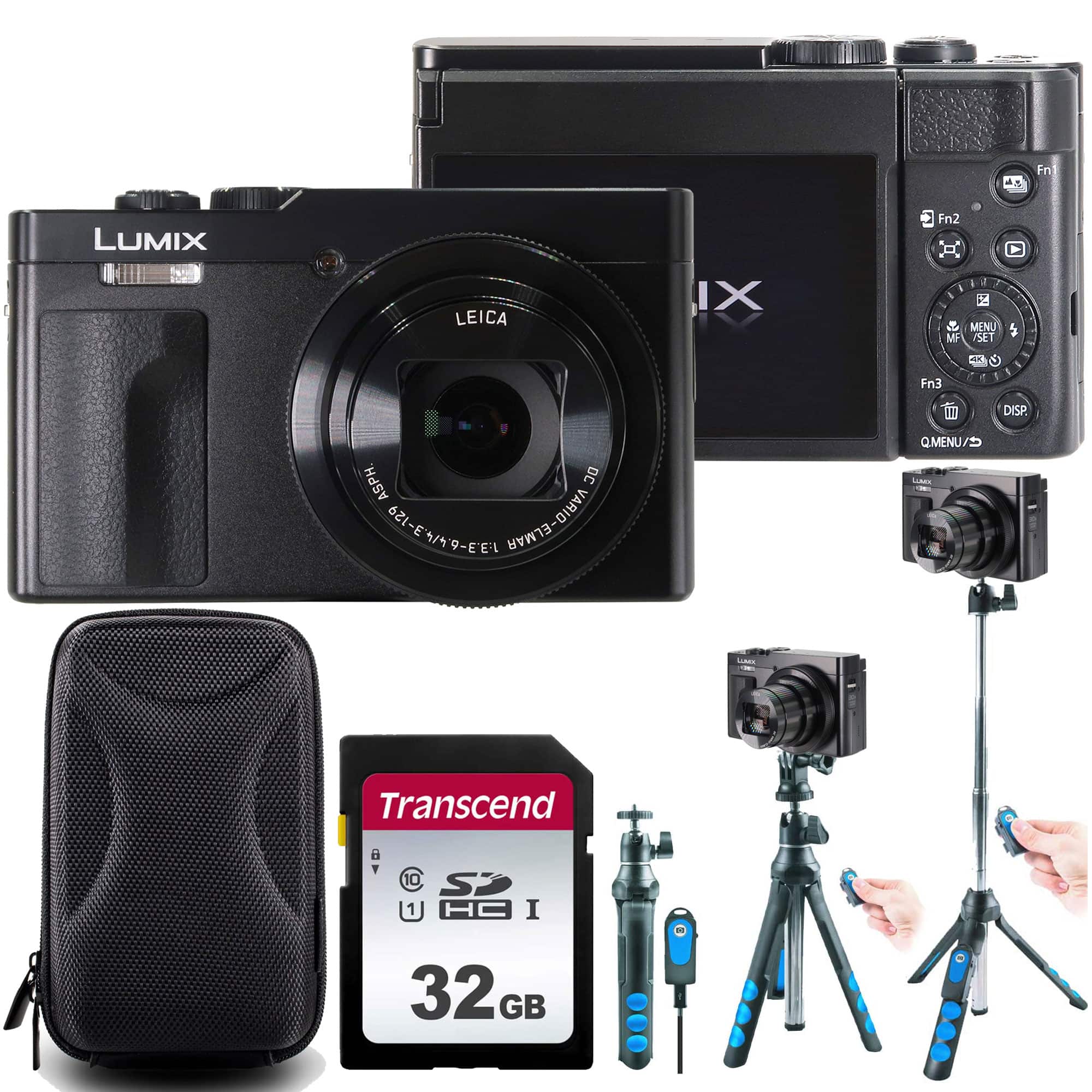 Panasonic - Lumix ZS99 30X Optical Zoom Digital Camera Best Travel Kit - Black