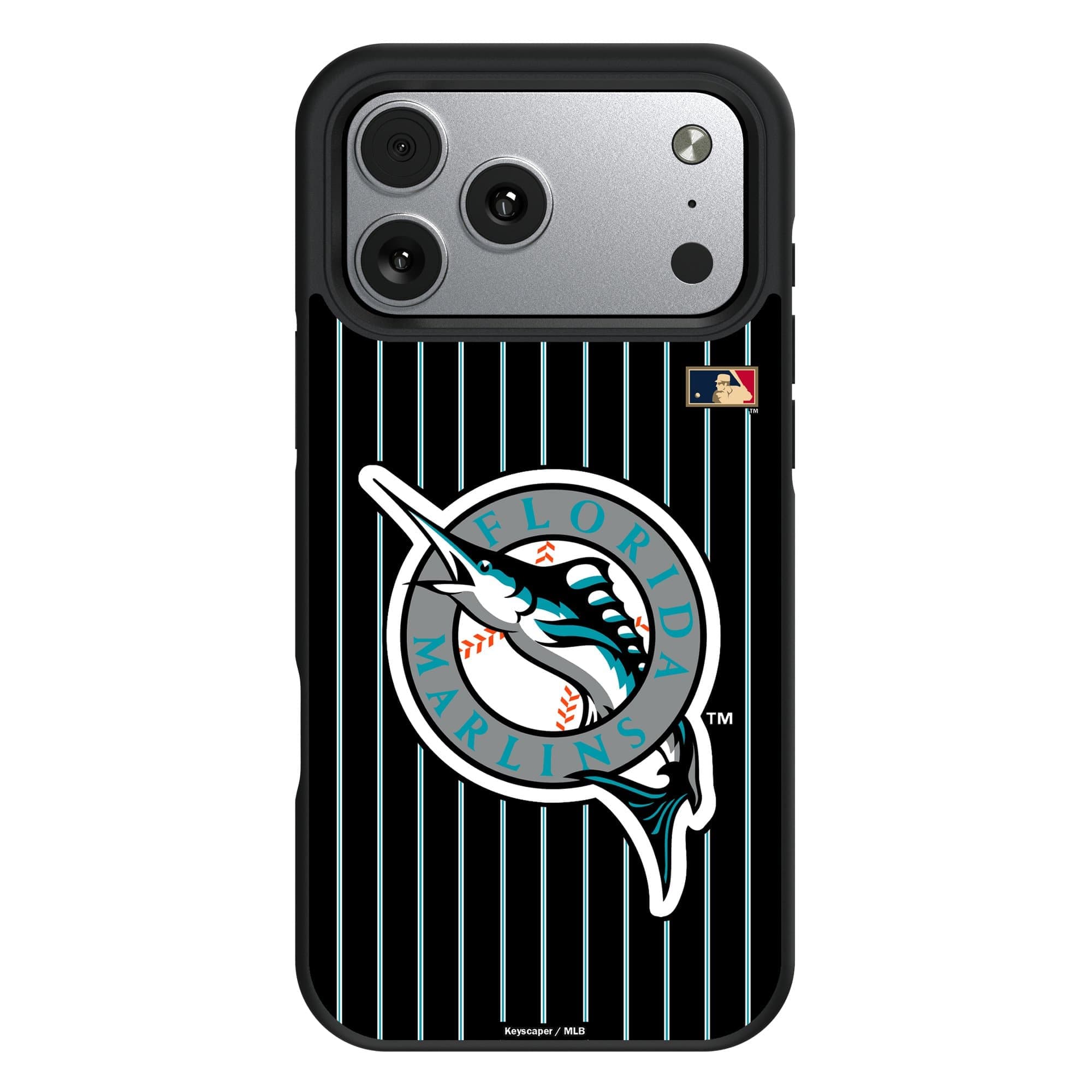 Keyscaper - Cooperstown Teams - Miami Marlins - Florida Marlins Cooperstown iPhone Bump Case - 15 Pro - Multicolor