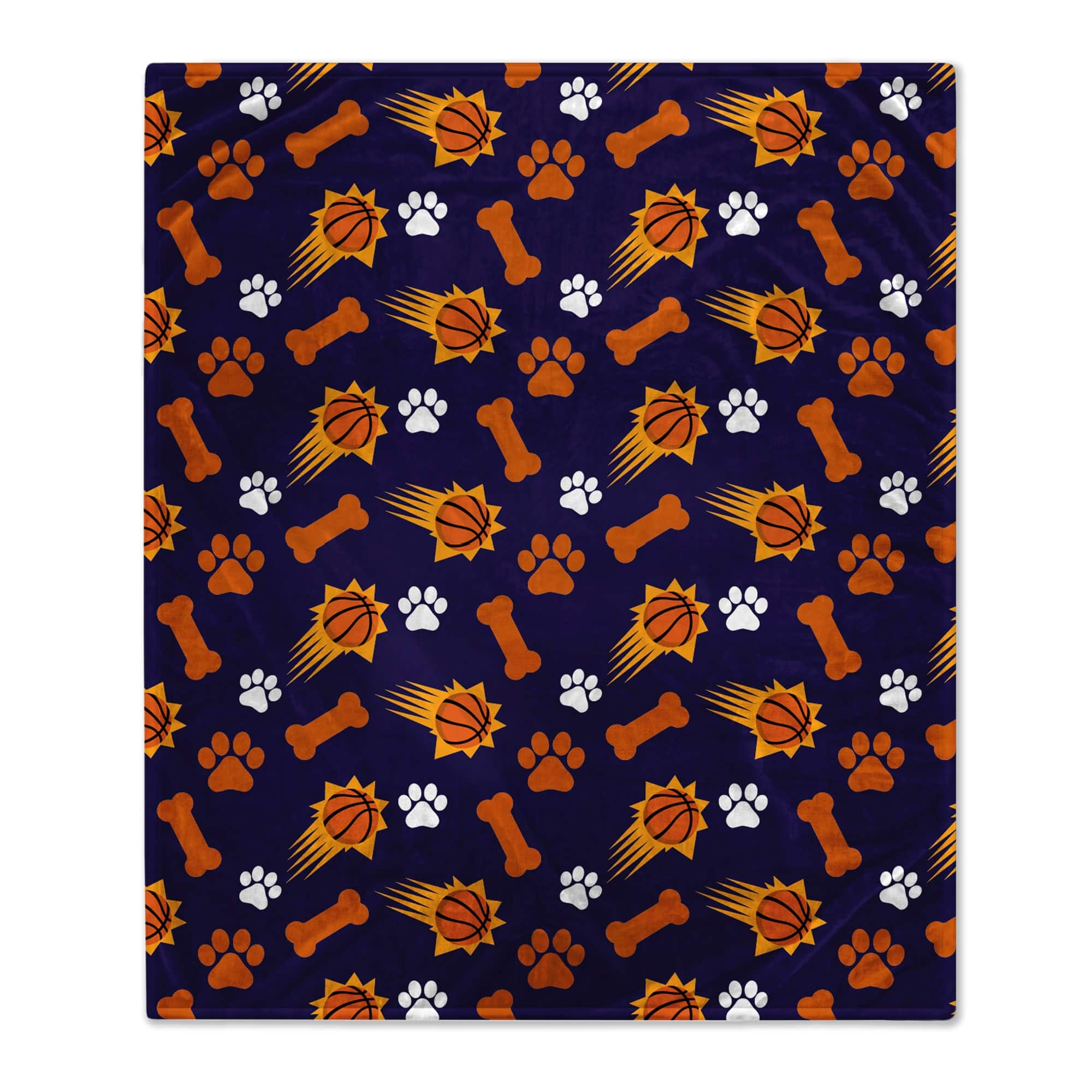 Pegasus - Phoenix Suns 40" x 50" Lightweight Bones Flannel Fleece Pet Blanket - Purple