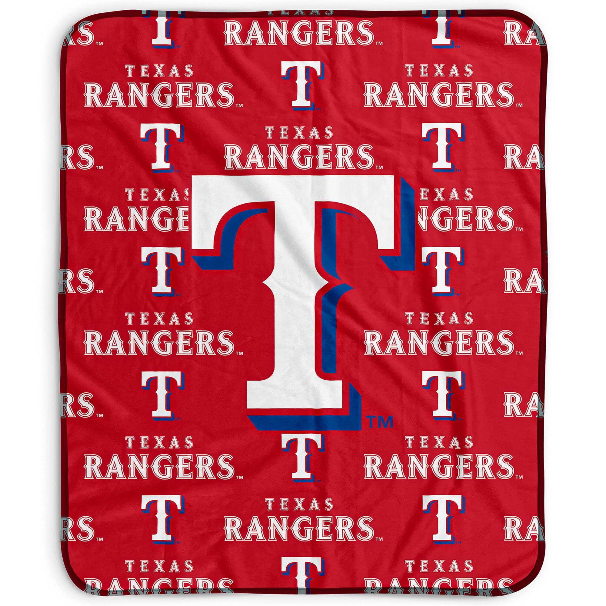 Pegasus - Texas Rangers 50" x 60" Repeat Wordmark Fleece Blanket - Multicolor