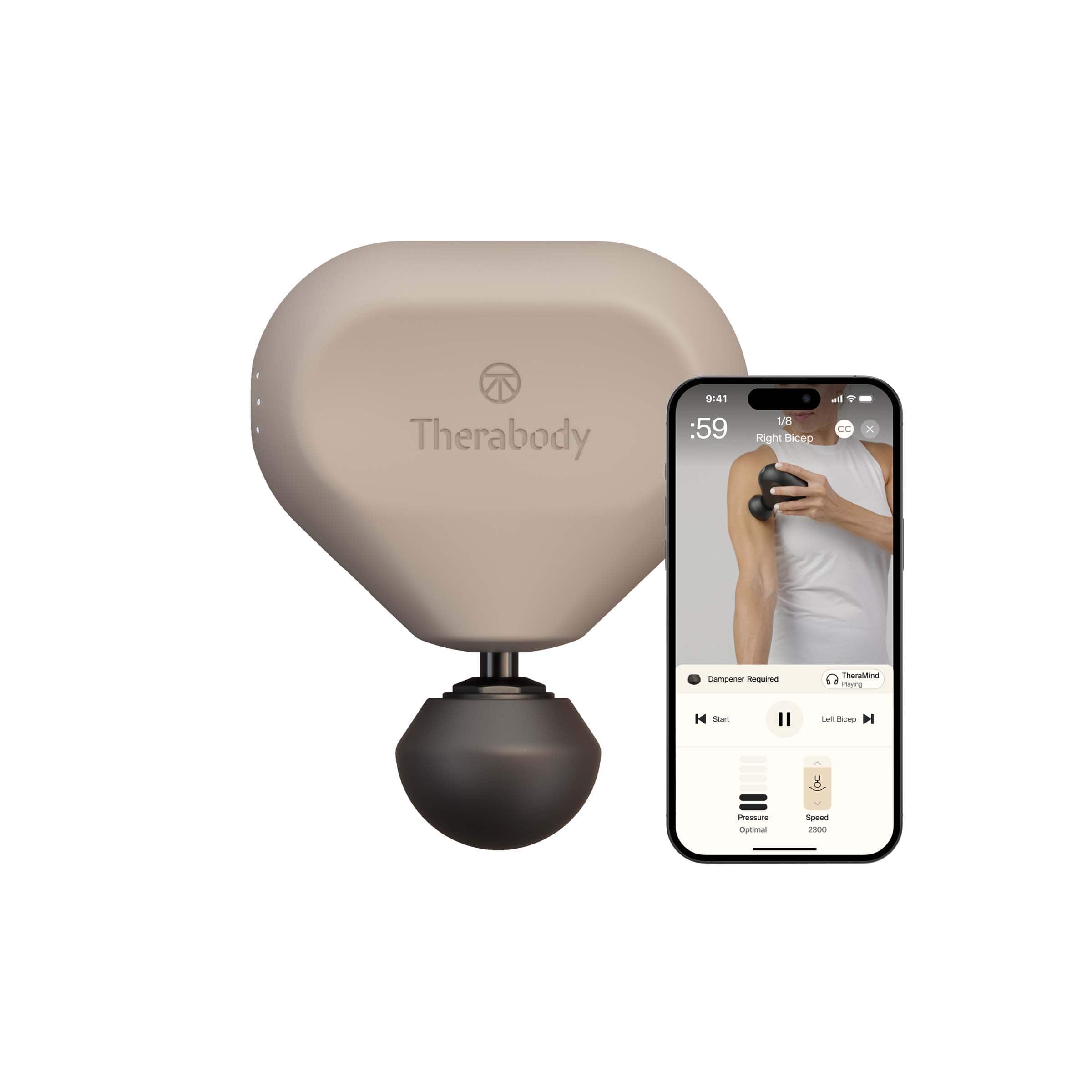 Therabody - Theragun Mini (3rd Generation) - Ultra-Portable Massage For Recovery Anytime, Anywhere - Oat