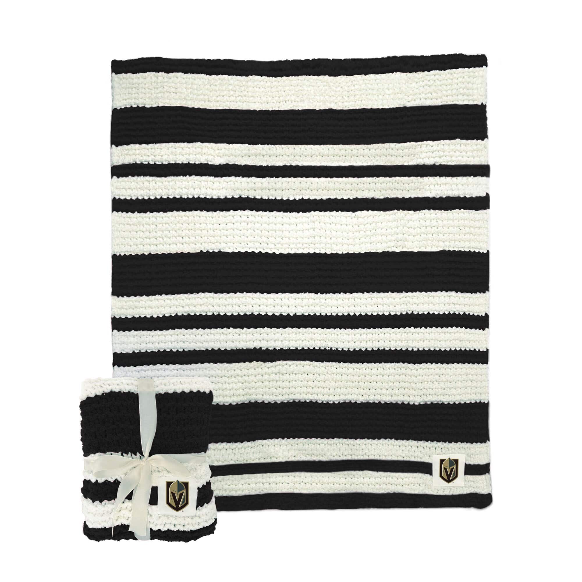 Logo Brands - Vegas Golden Knights 50" x 60" Cable-Knit Throw Blanket - Multicolor