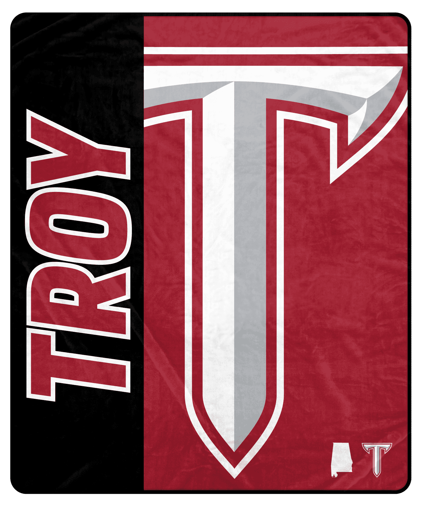 Pegasus - Troy University Trojans 50" x 60" Endzone Ultra Soft Throw Blanket - Multicolor