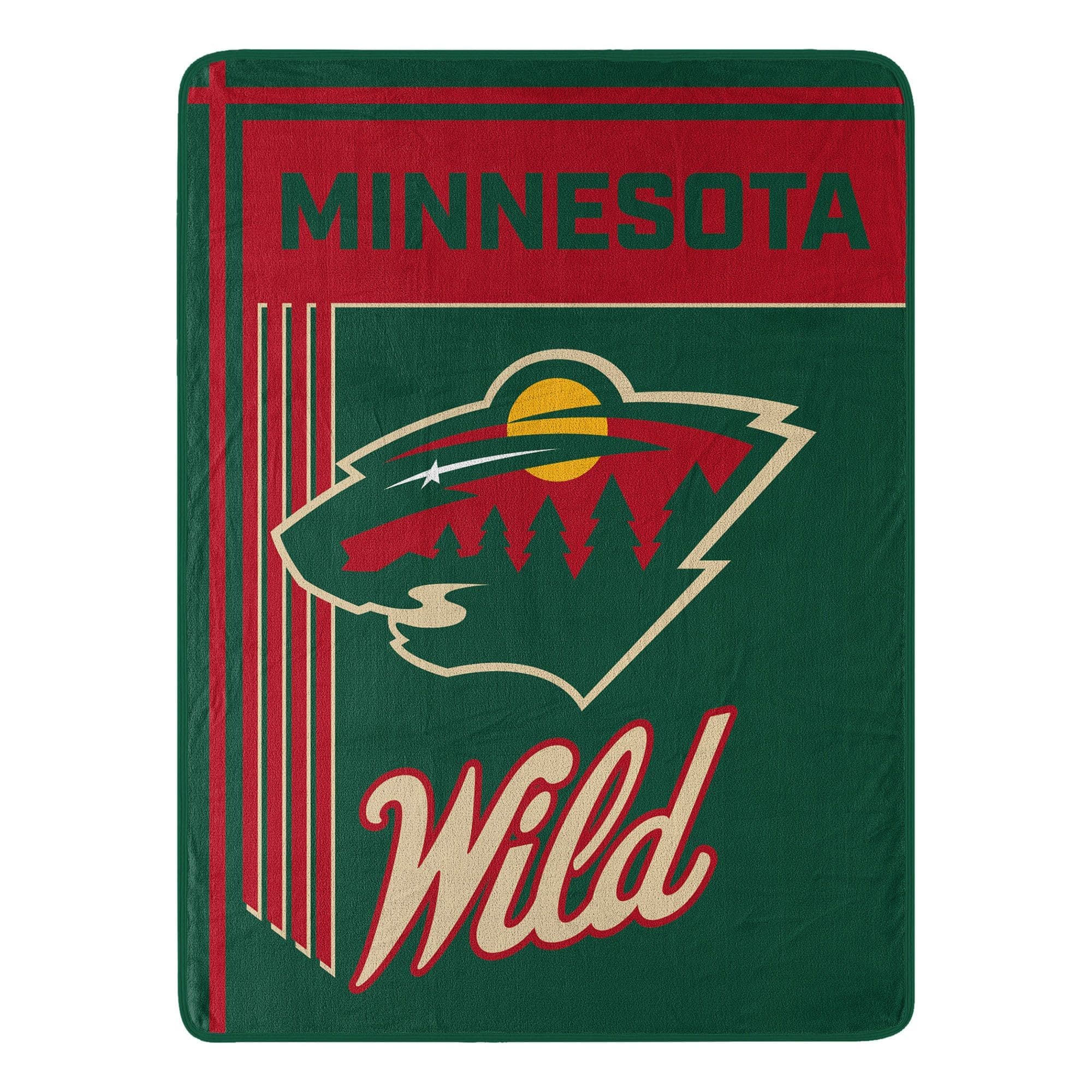 Sweet Home Collection - NHL Minnesota Wild 46" x 60" Raschel Throw Blanket - Green