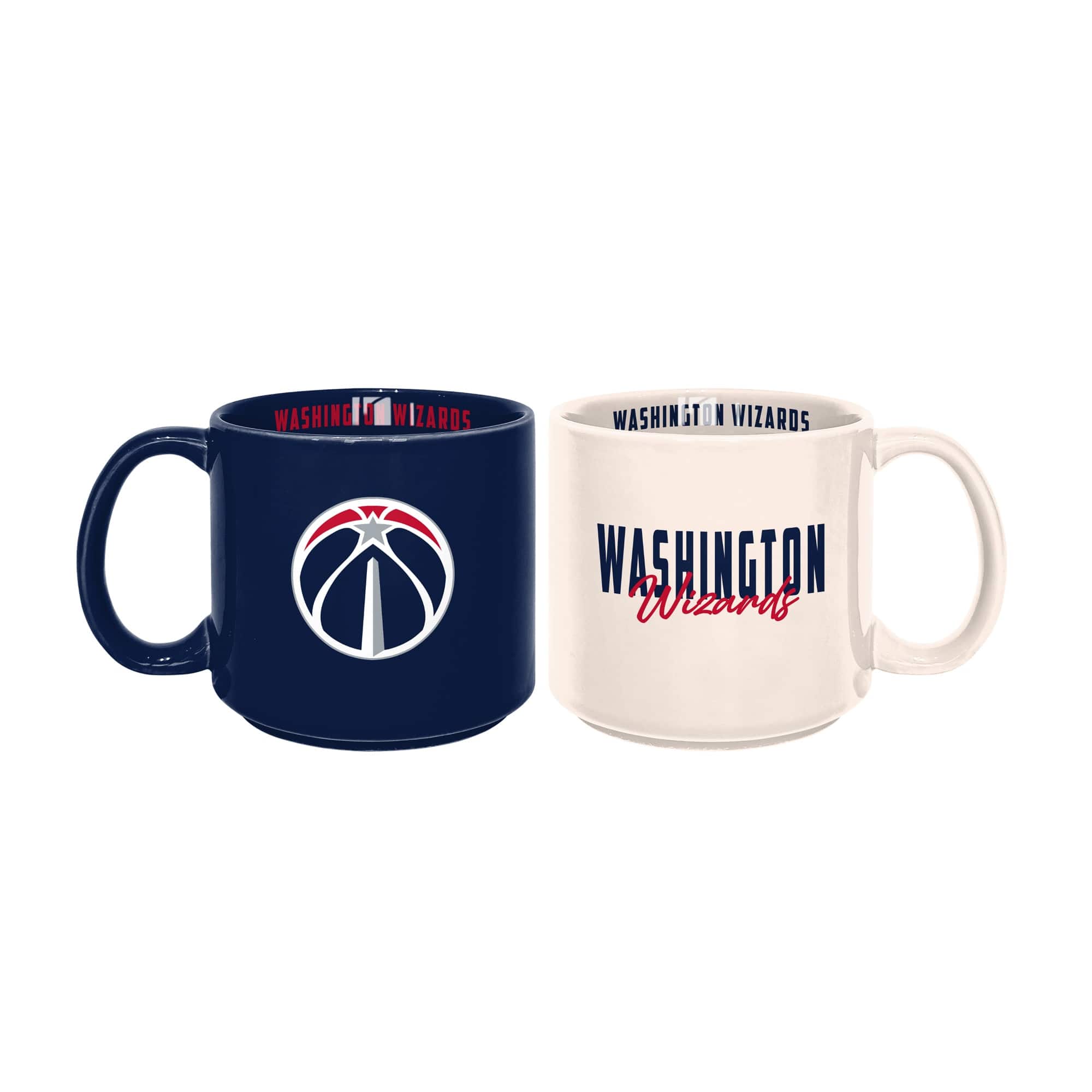 Logo Brands - Washington Wizards 2-Pack 15oz. Stackable Mug Set - Multicolor