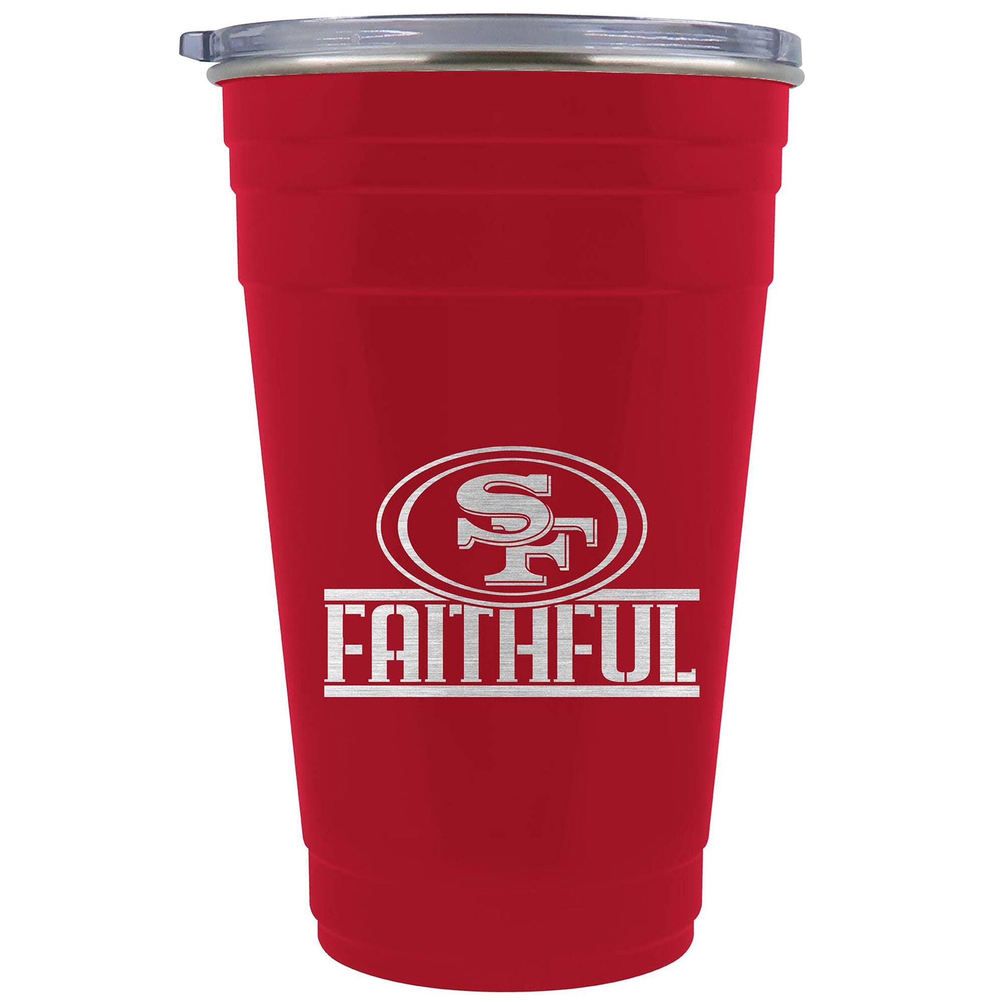 Great American Products - San Francisco 49ers Faithful 23oz. Tailgater Travel Tumbler - Scarlet