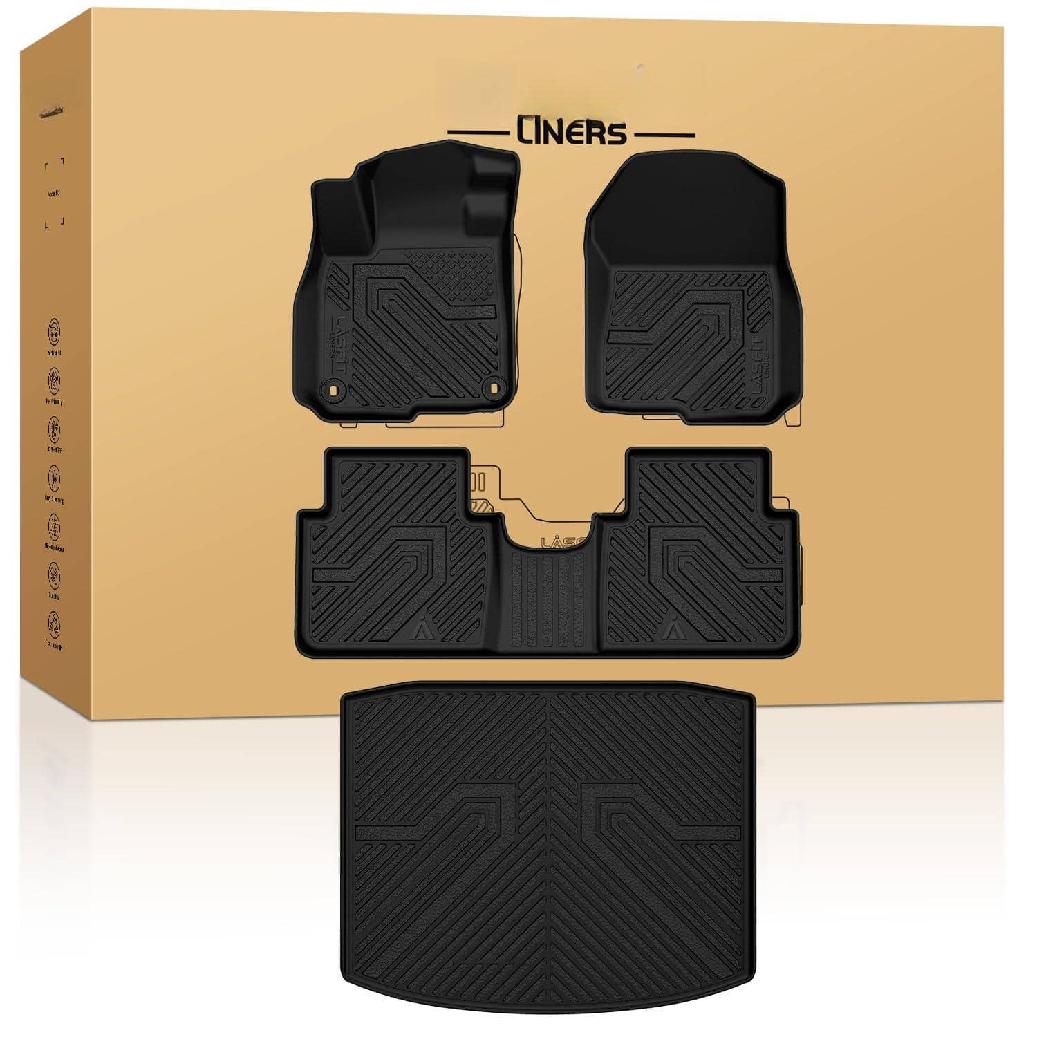 Dazzling Pops - Alfombrillas de Maletero para Honda CR V EX L EX Touring LX Edición Especial Protección Todo Clima TPE