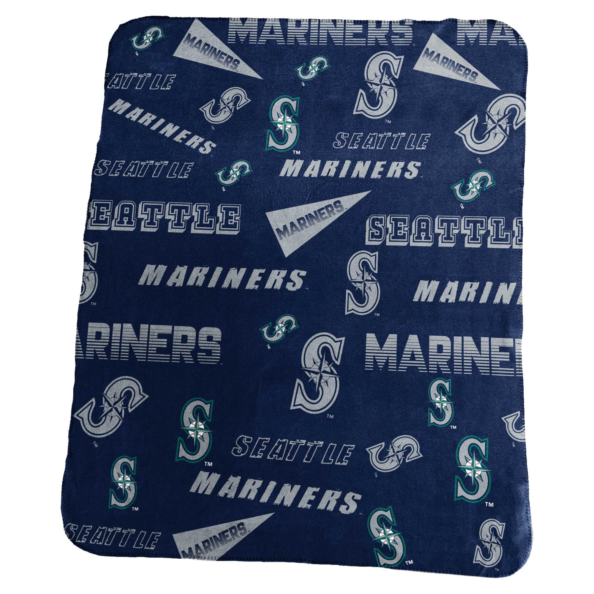 Logo Brands - Manta de Forro Clásica de 50" x 60" de los Seattle Mariners - Multicolor