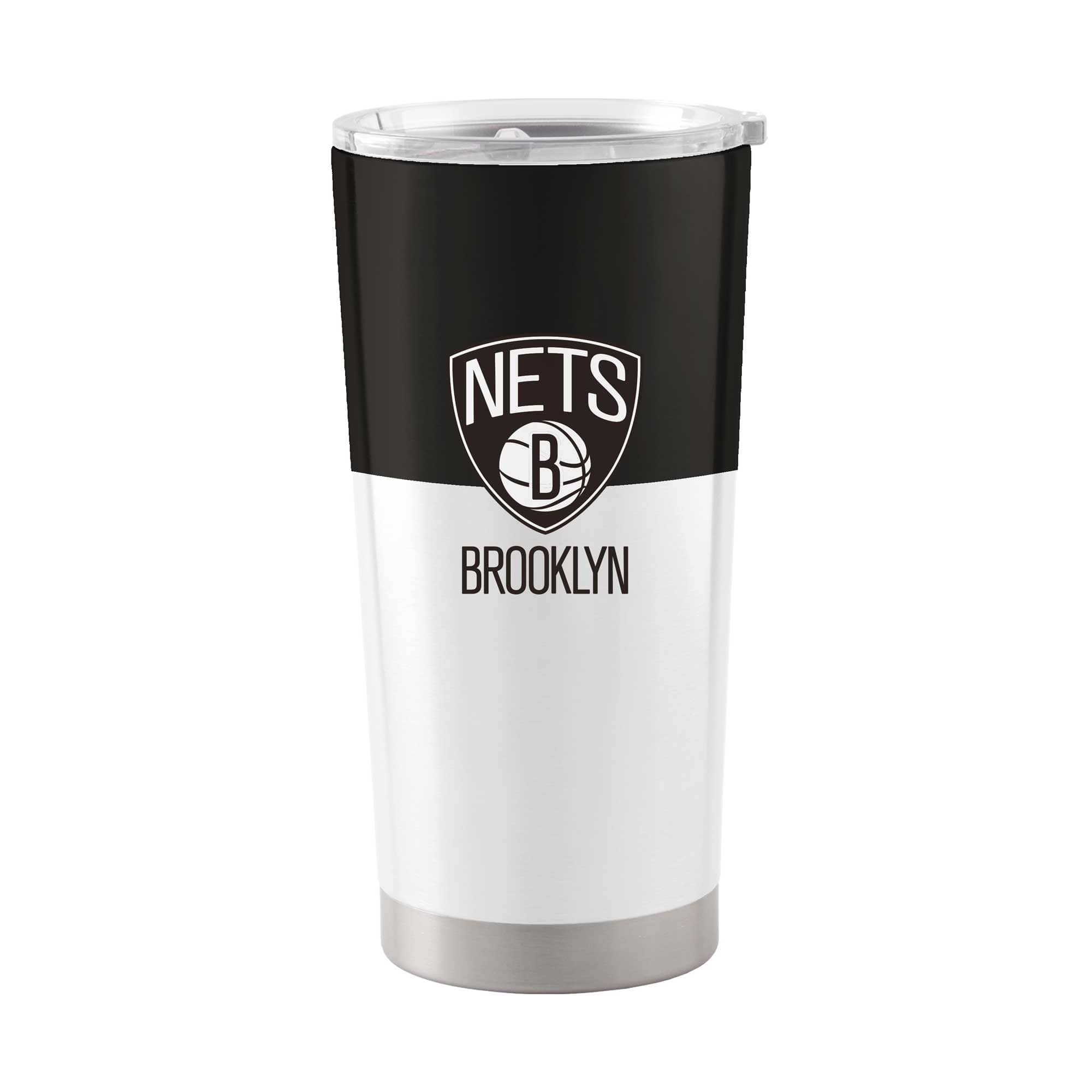 Logo Brands - Brooklyn Nets 20oz. Colorblock Stainless Steel Tumbler - Multicolor