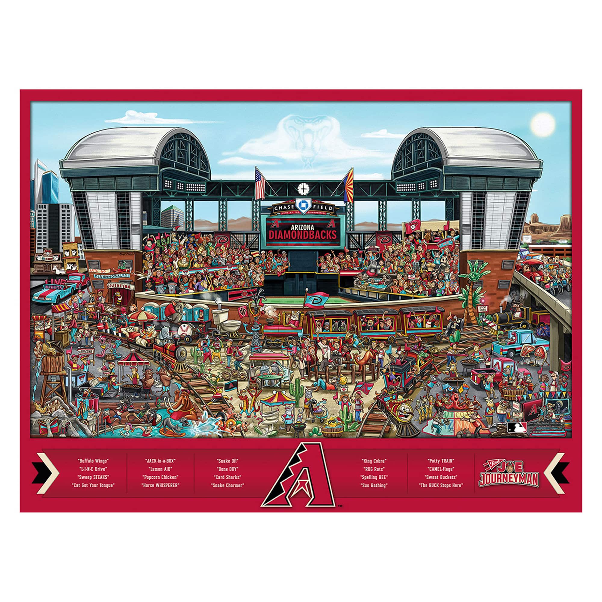 YouTheFan - Arizona Diamondbacks 500-Piece Joe Journeyman Puzzle - Multicolor