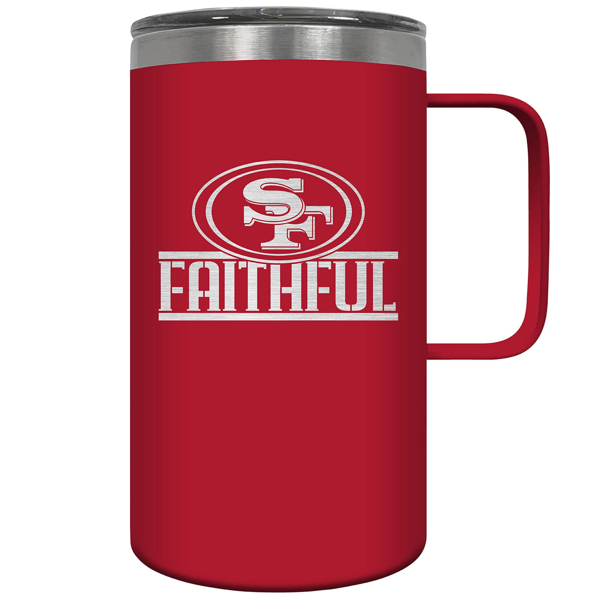 Great American Products - San Francisco 49ers Faithful 18oz. Slogan Hustle Mug - Scarlet